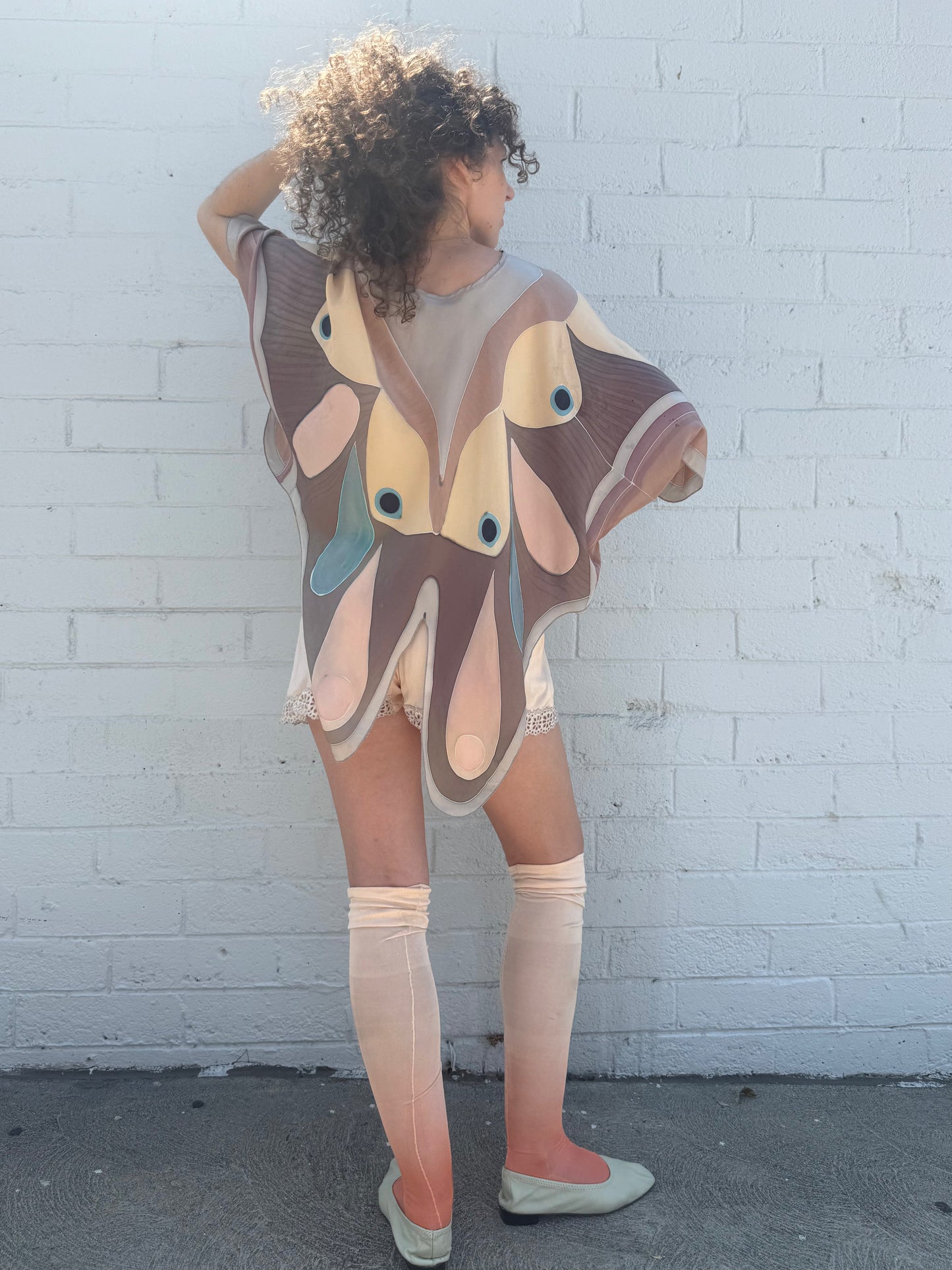 Butterfly Pastel Silk Top