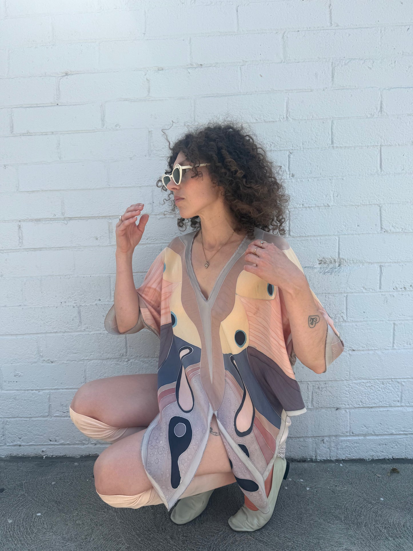 Butterfly Pastel Silk Top