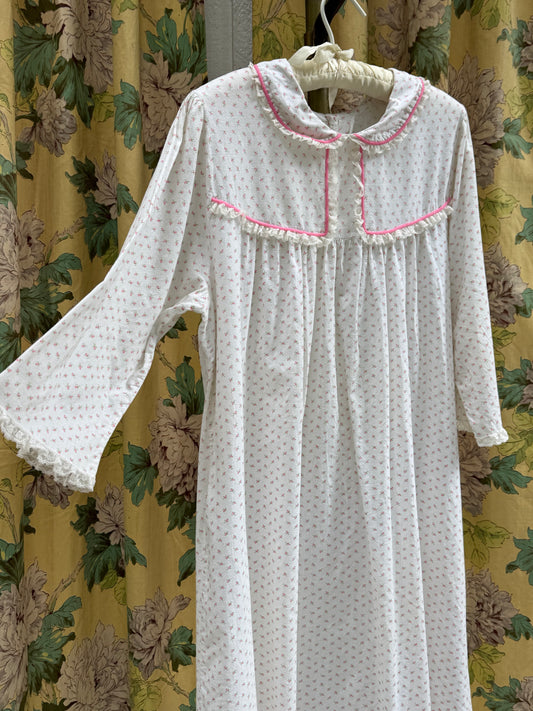 1950s Floral Cotton Babydoll Mini Dress