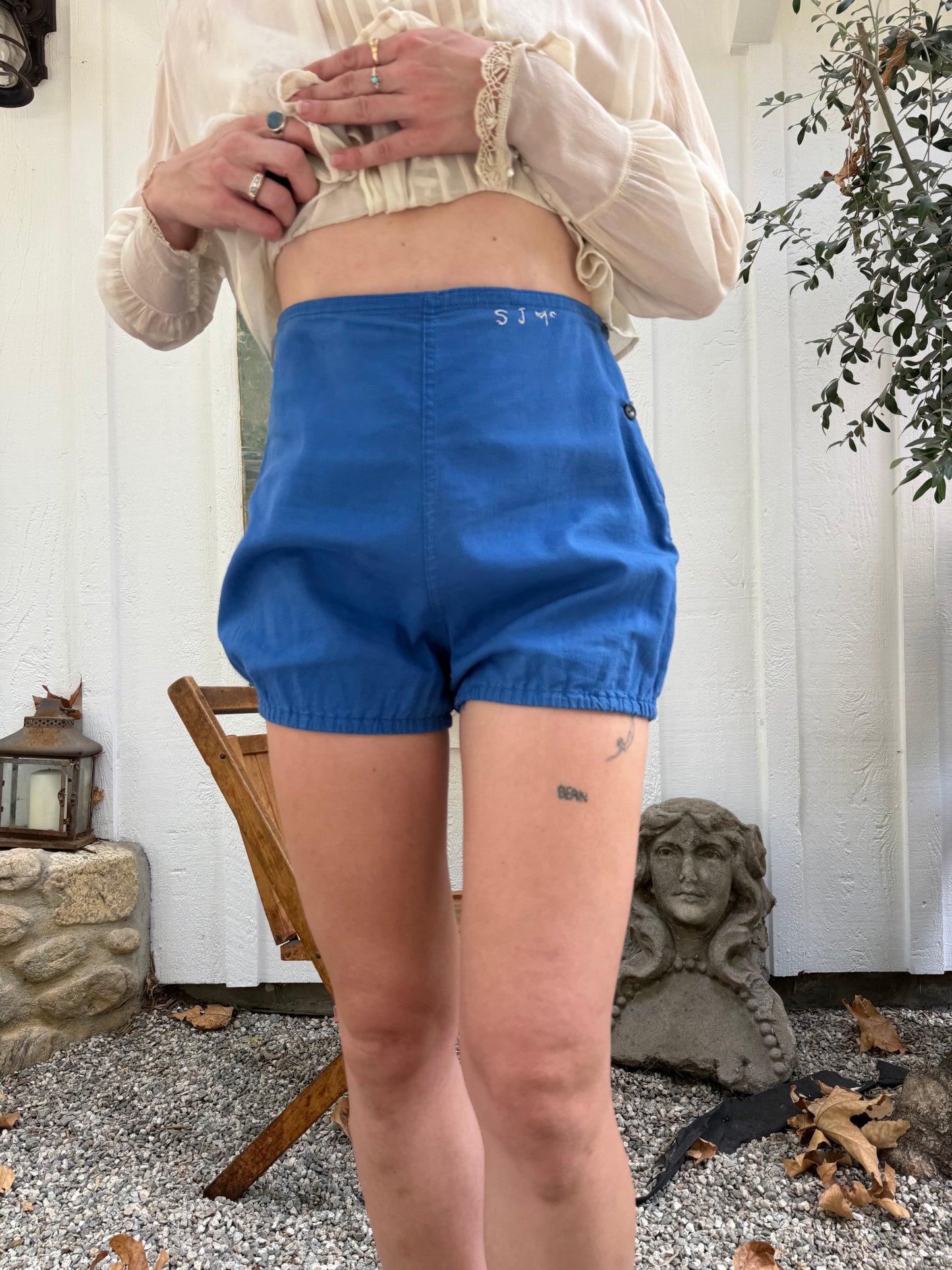 1940s Blue Gym Short Bloomers