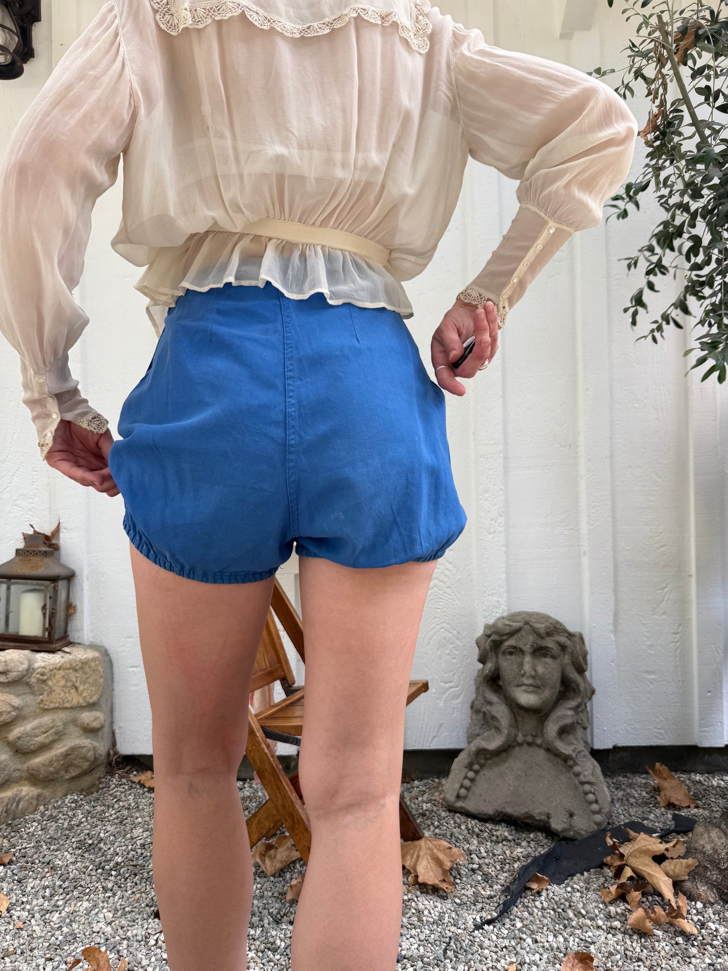 1940s Blue Gym Short Bloomers