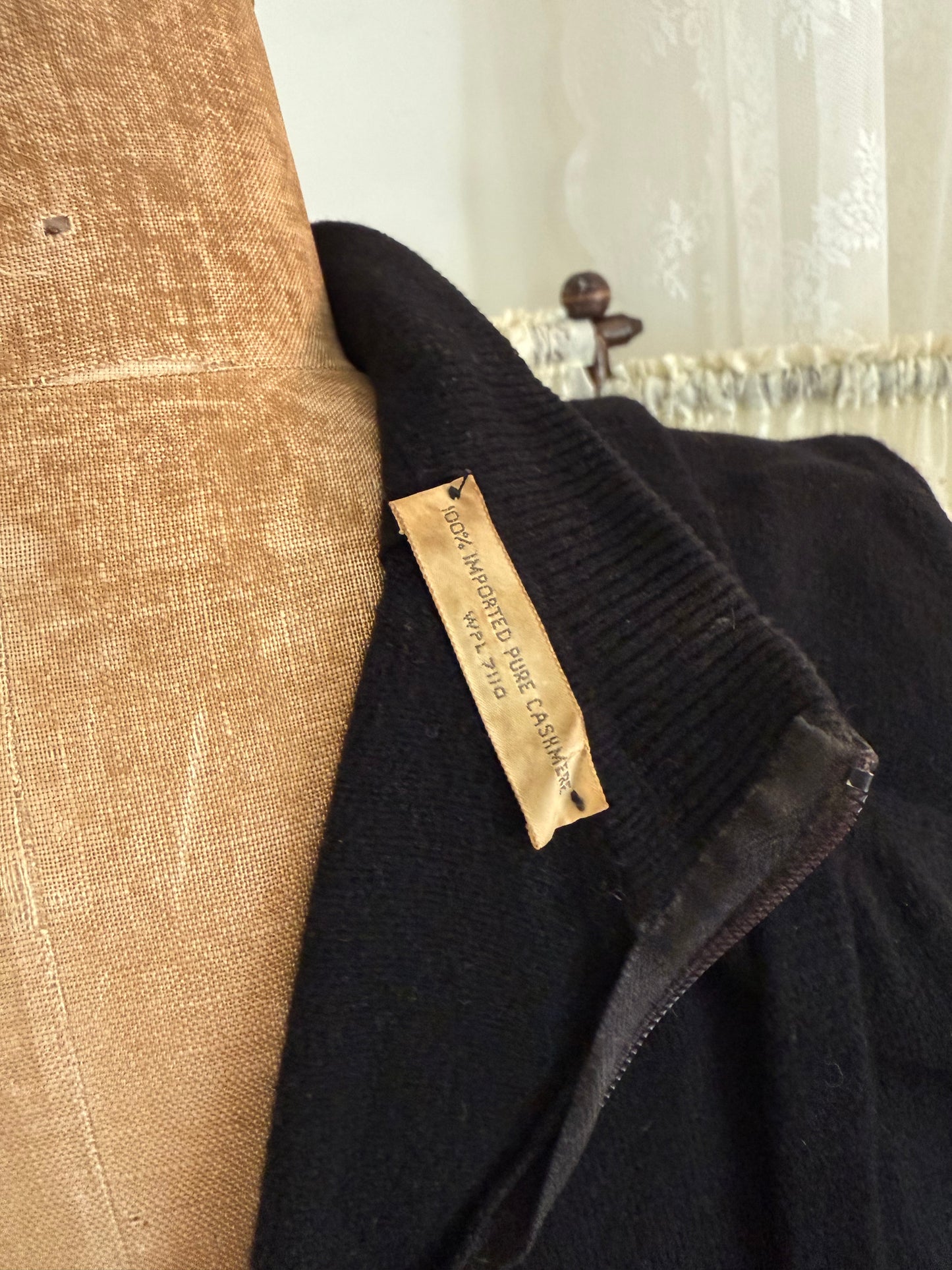 1960s Sport Whirl Black Cashmere Dress