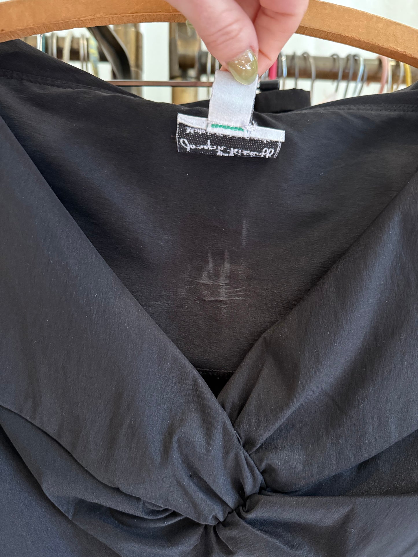 1990s Jospeh Ribkoff Black Flared Skirt Suit