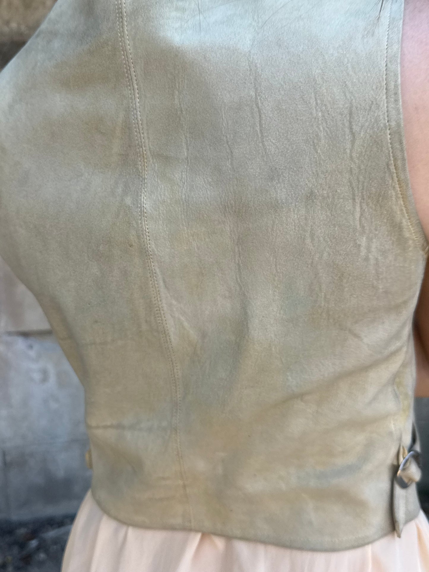 1930s Buckskin Buckle Back Vest