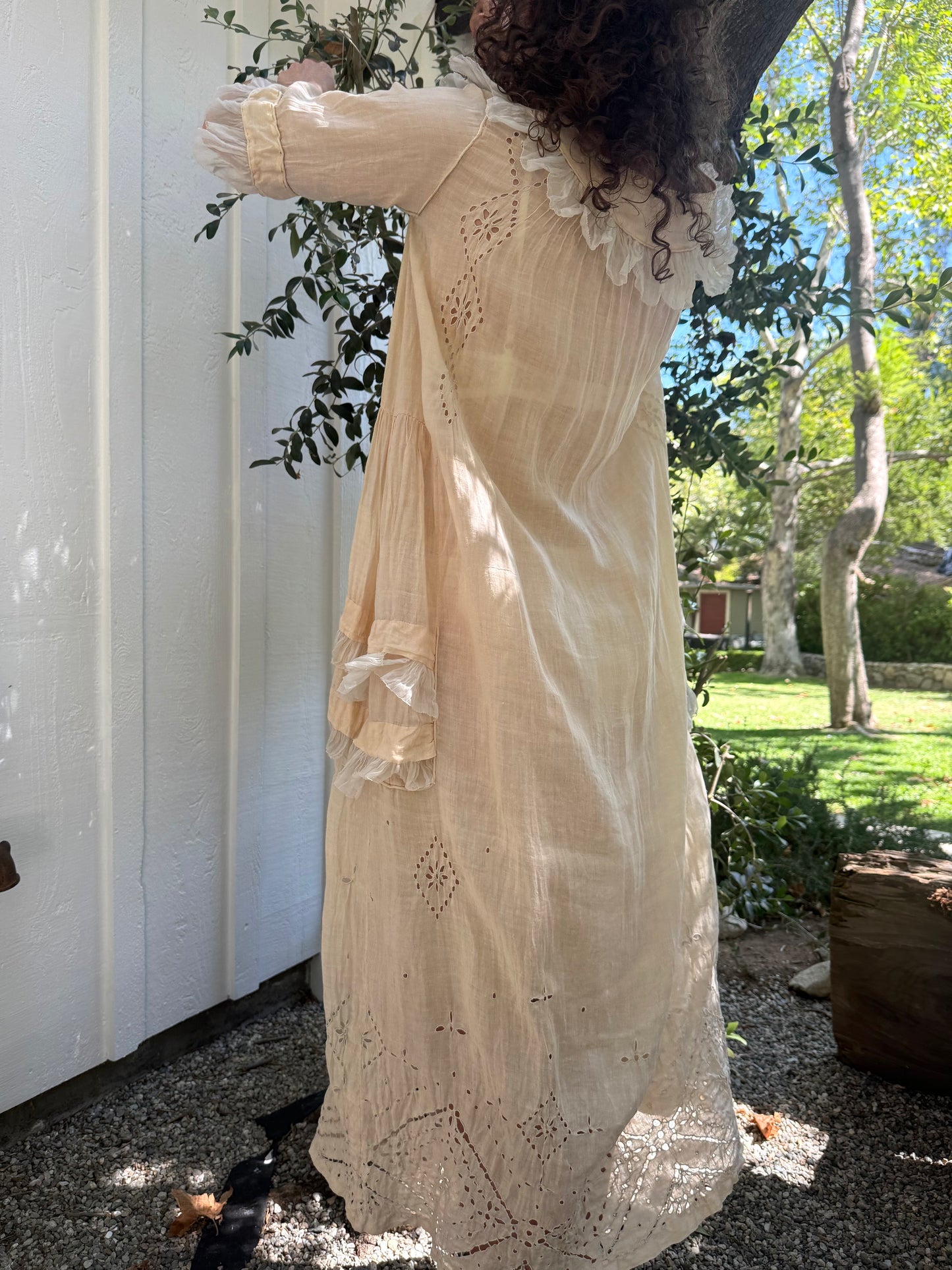 Edwardian Cotton Ruffled Tea Dress