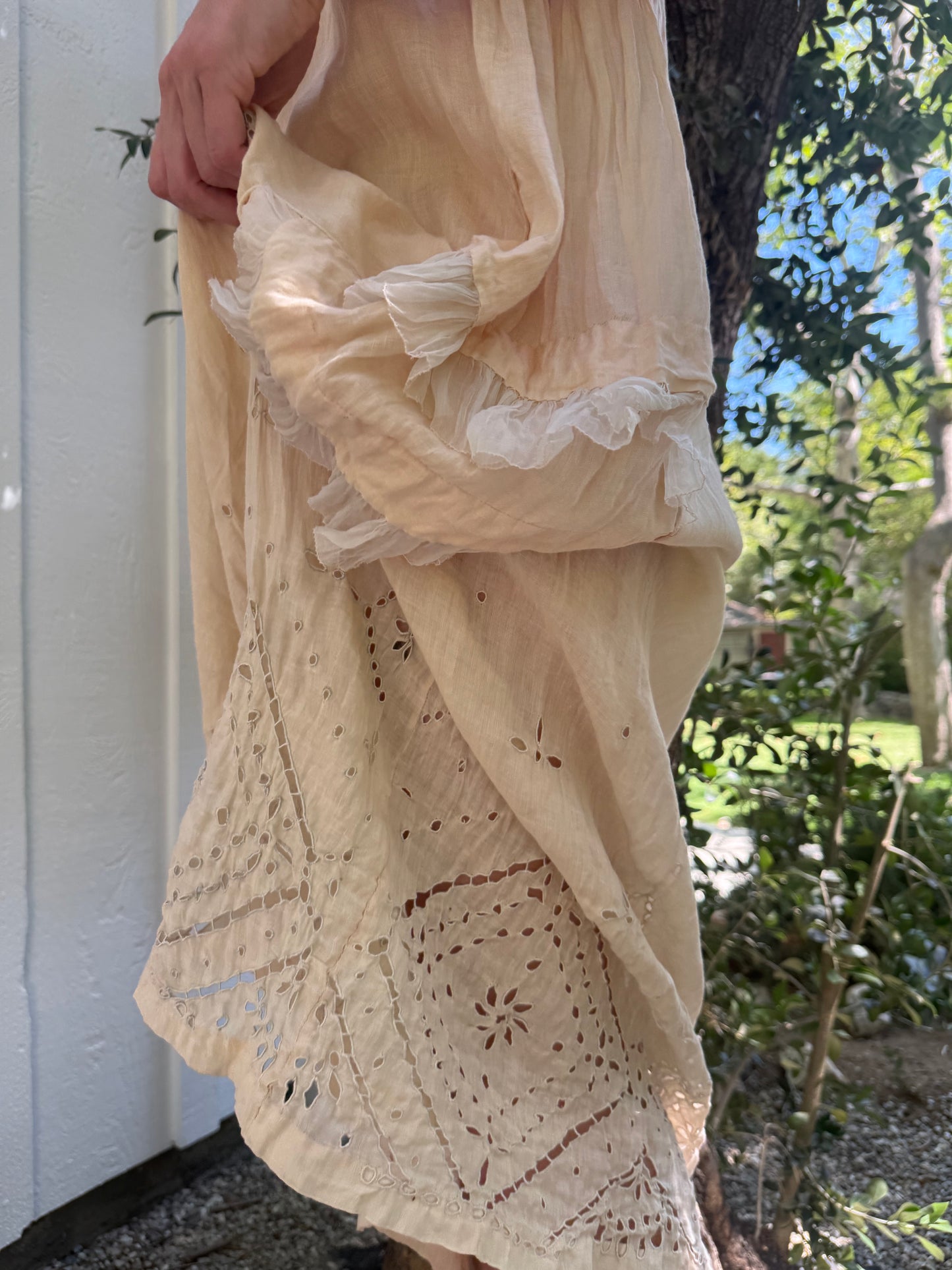 Edwardian Cotton Ruffled Tea Dress