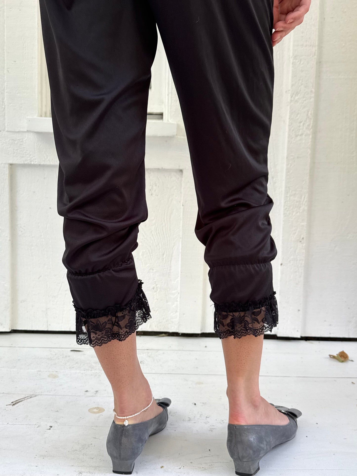 1990s Salvatore Ferragamo Glitter Grey Suede Flats with Bow