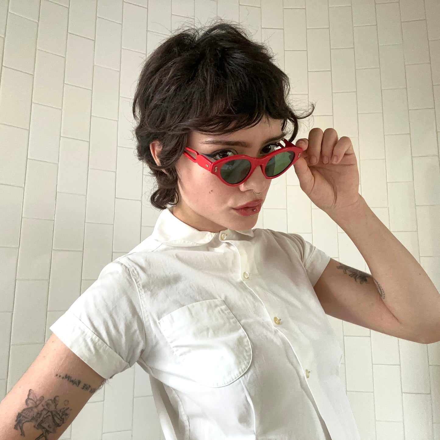 1950s Red Cat Eye Sunglasses
