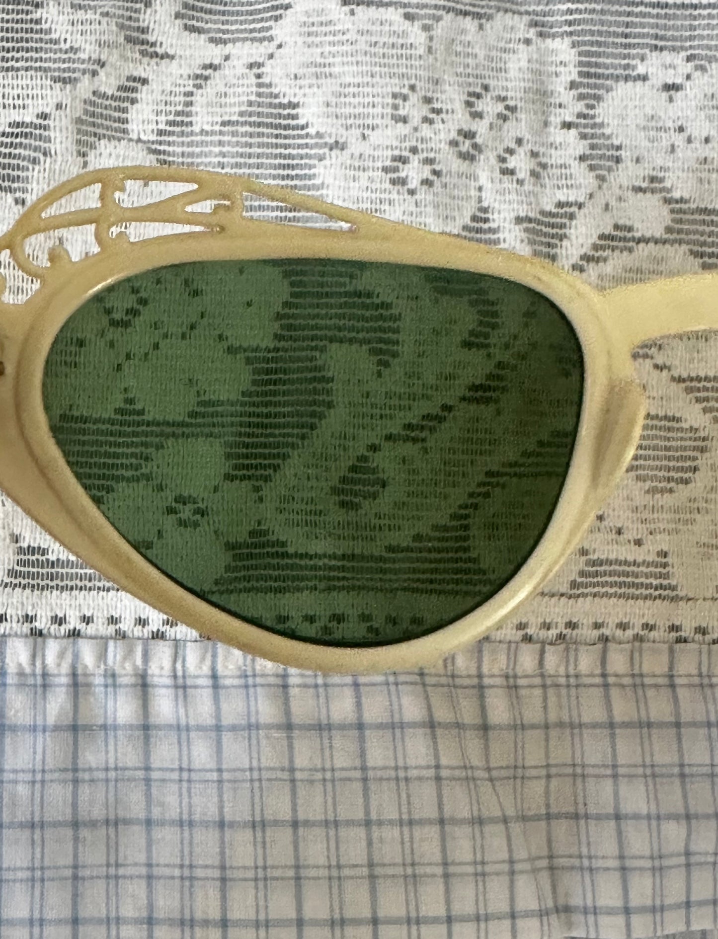 1950s White Cat Eye Sunglasses