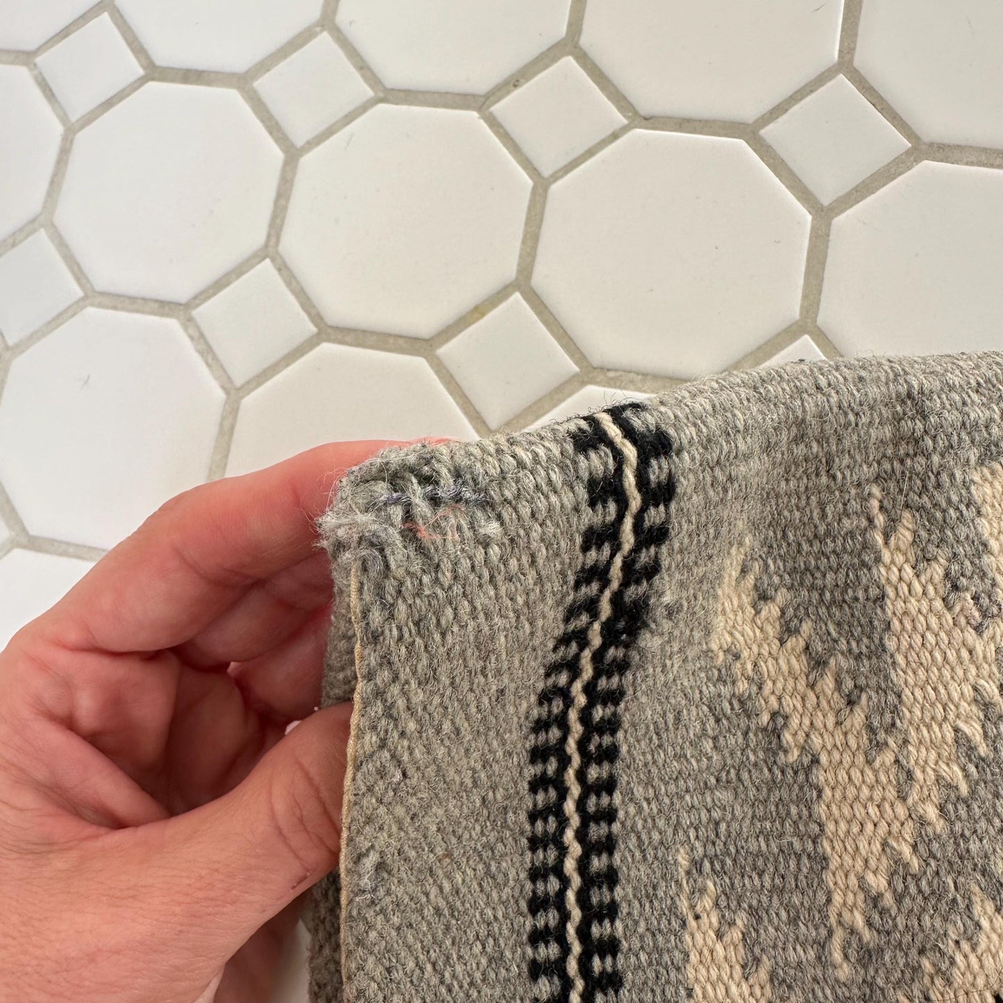 1940s Original Ganscraft Chimayo Clutch in Black Grey Cream