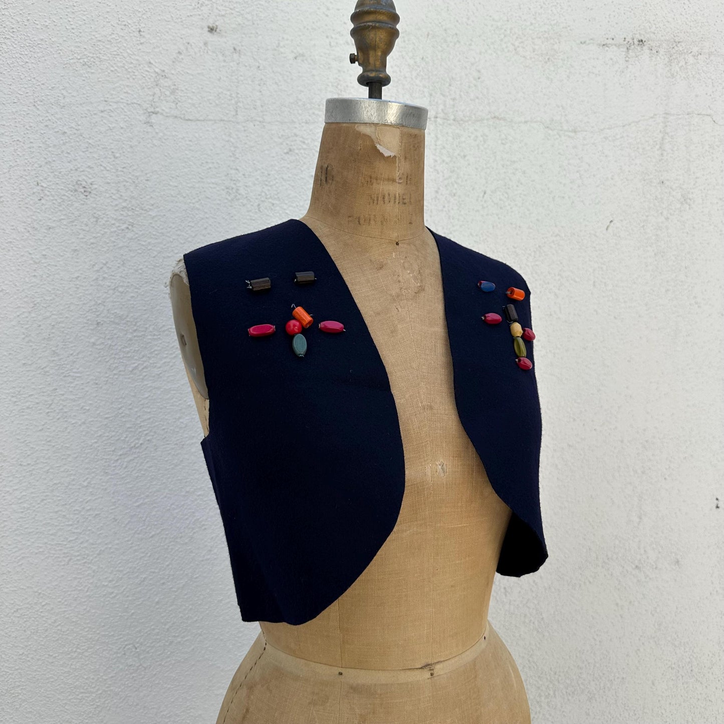 1960s Campfire Girl Folk Vest with Beads