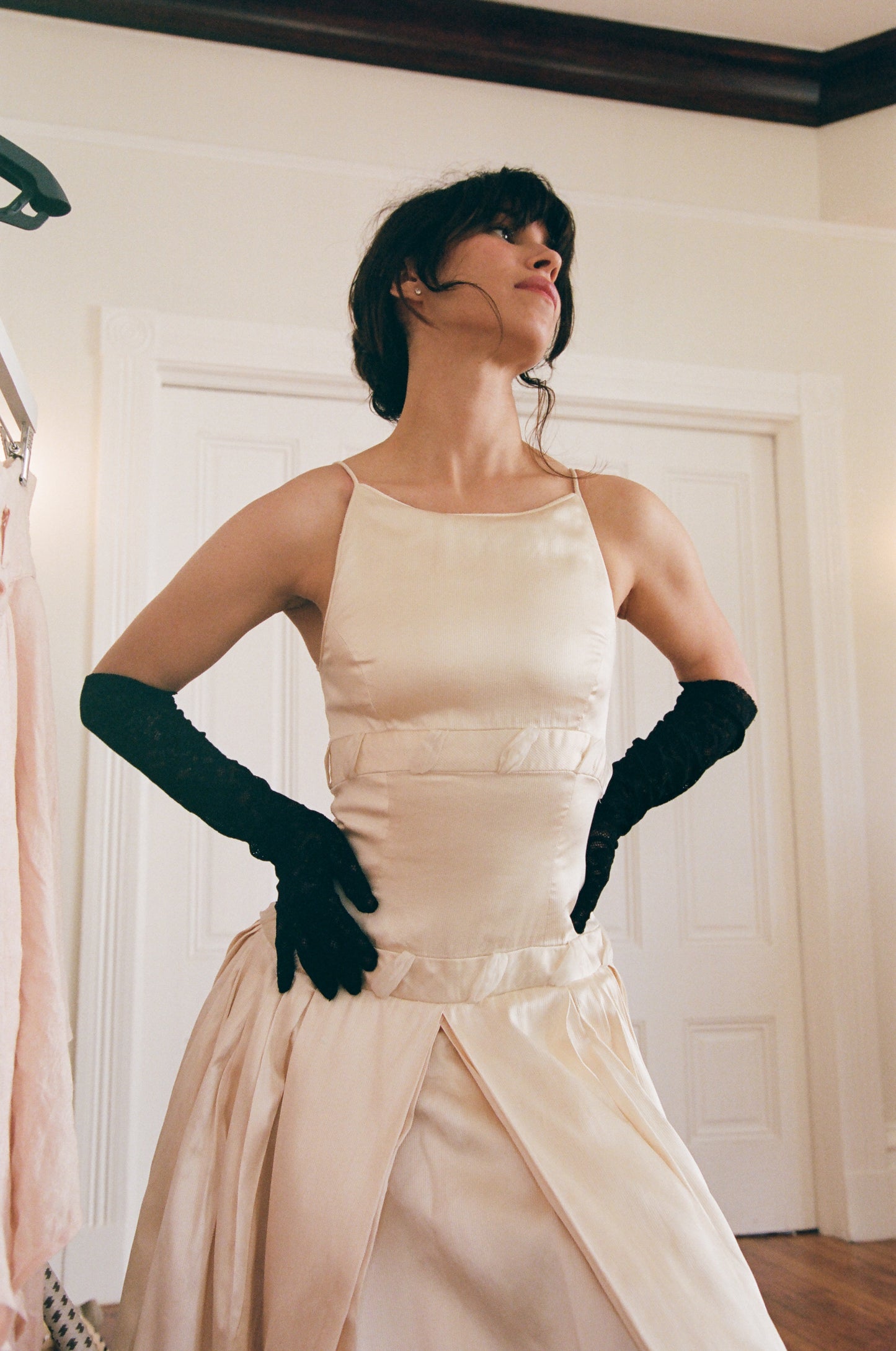 Vintage Celeste by Norma Lenain Couture Silk Wedding Gown