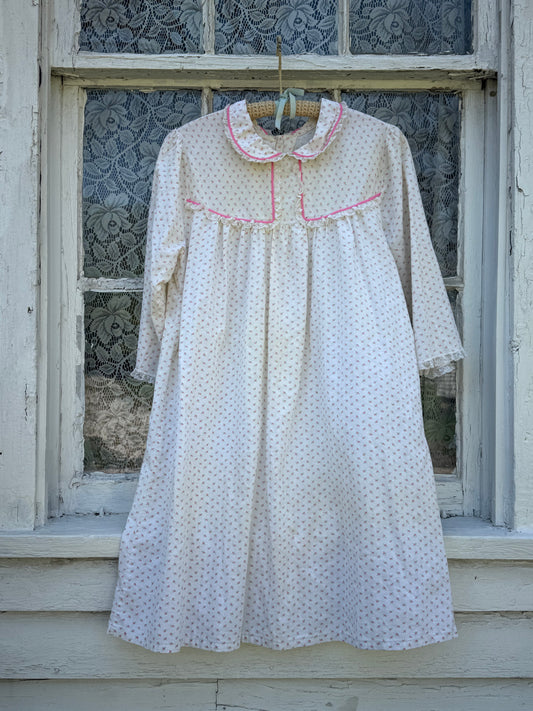 1950s Floral Cotton Babydoll Mini Dress