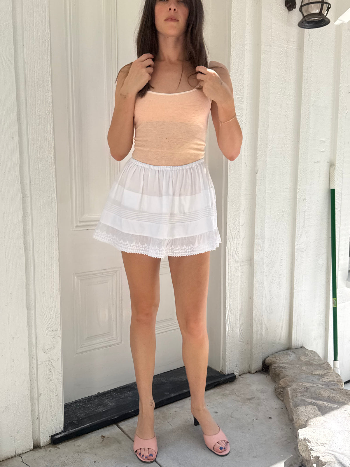 Edwardian Cotton Mini Skirt