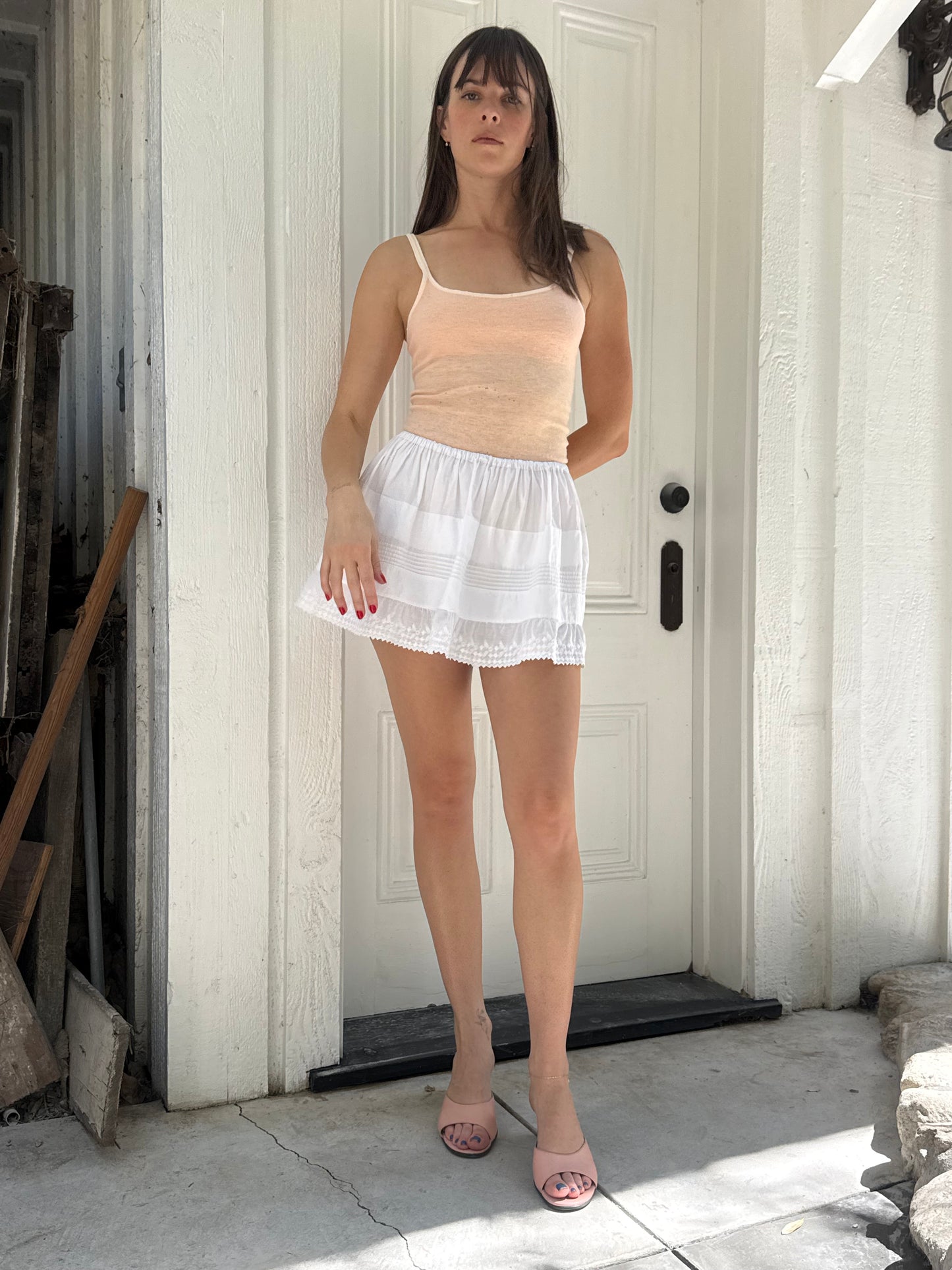 Edwardian Cotton Mini Skirt