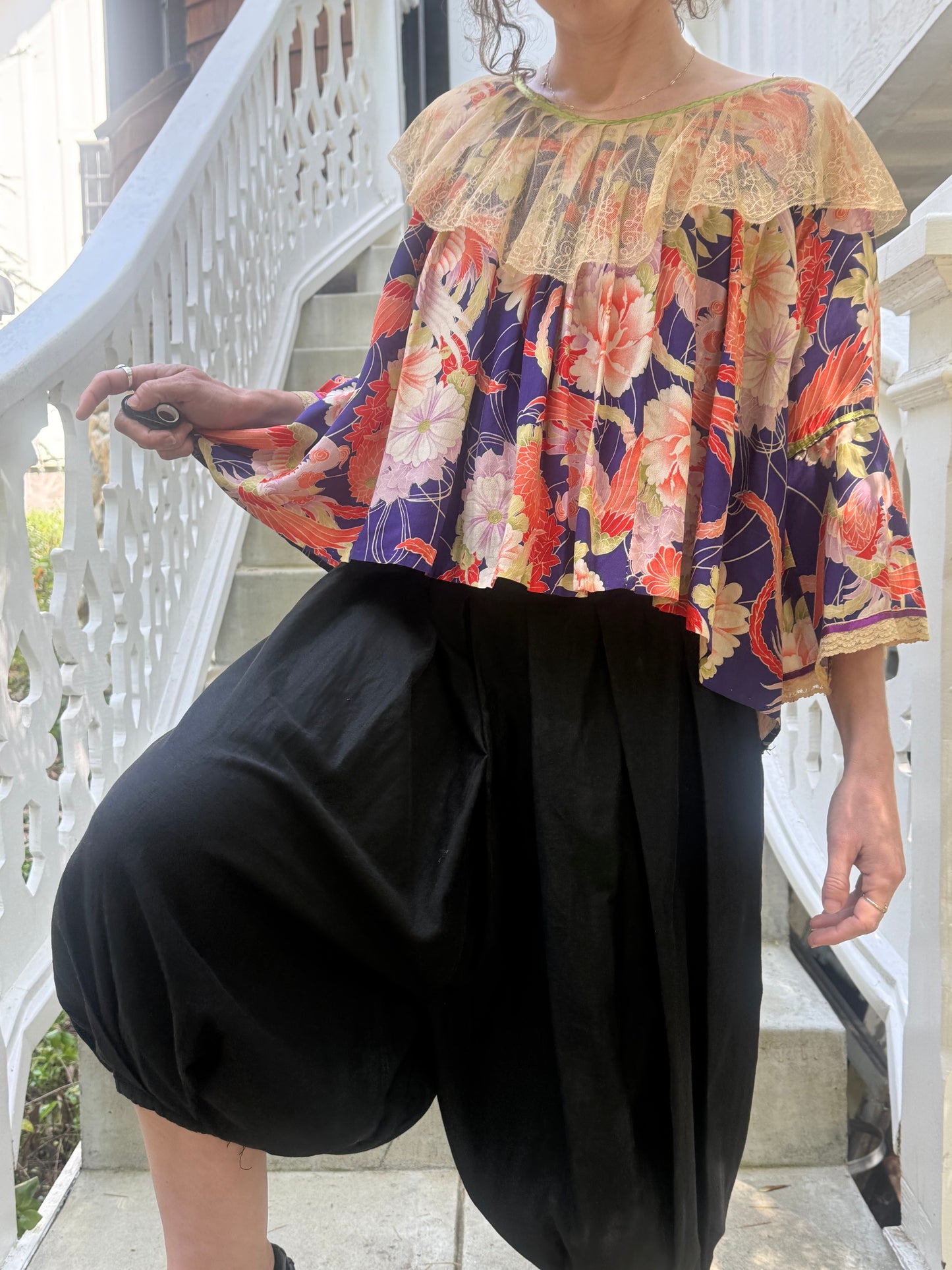 1920s Black Cotton Gym Shorts