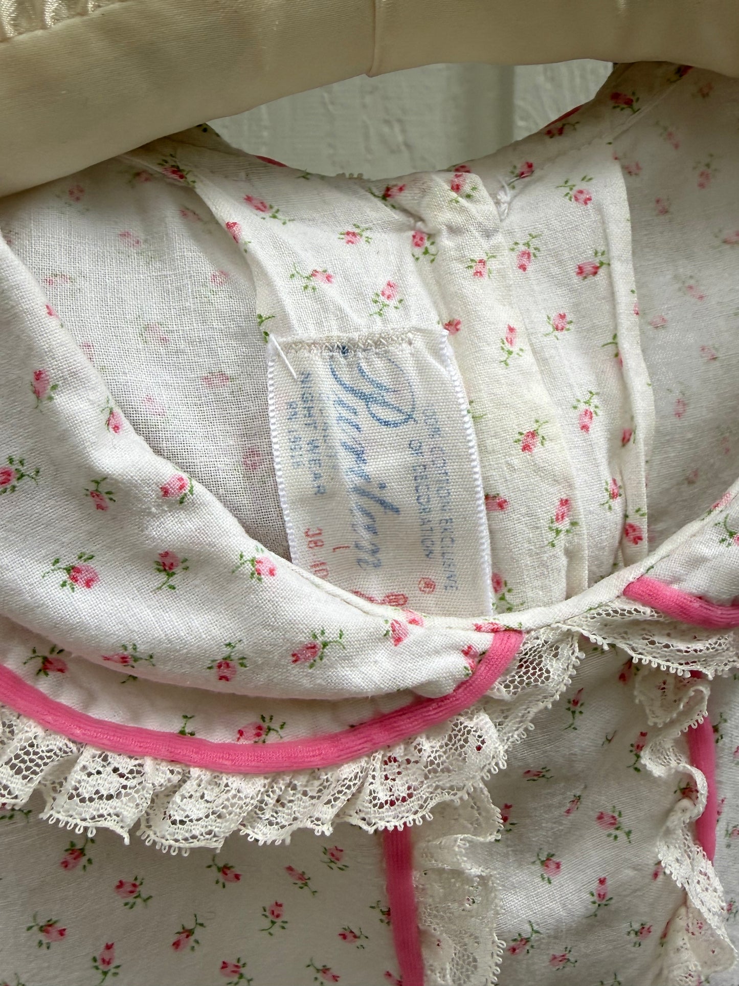 1950s Floral Cotton Babydoll Mini Dress