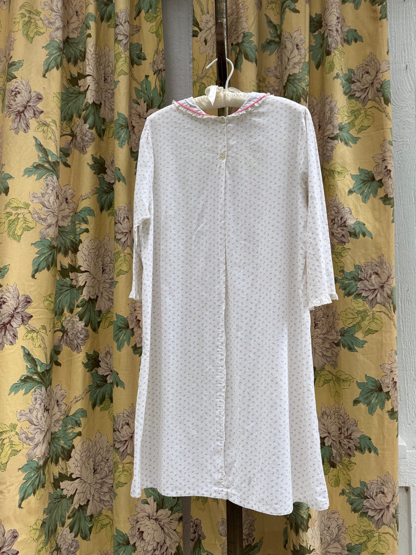 1950s Floral Cotton Babydoll Mini Dress