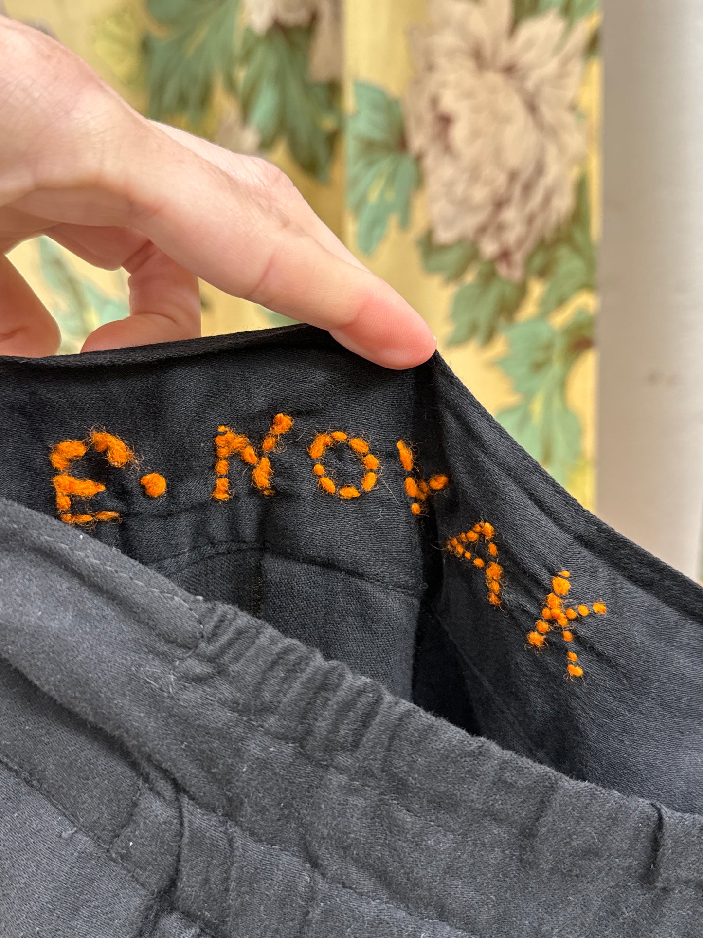 1920s Black Cotton Gym Shorts