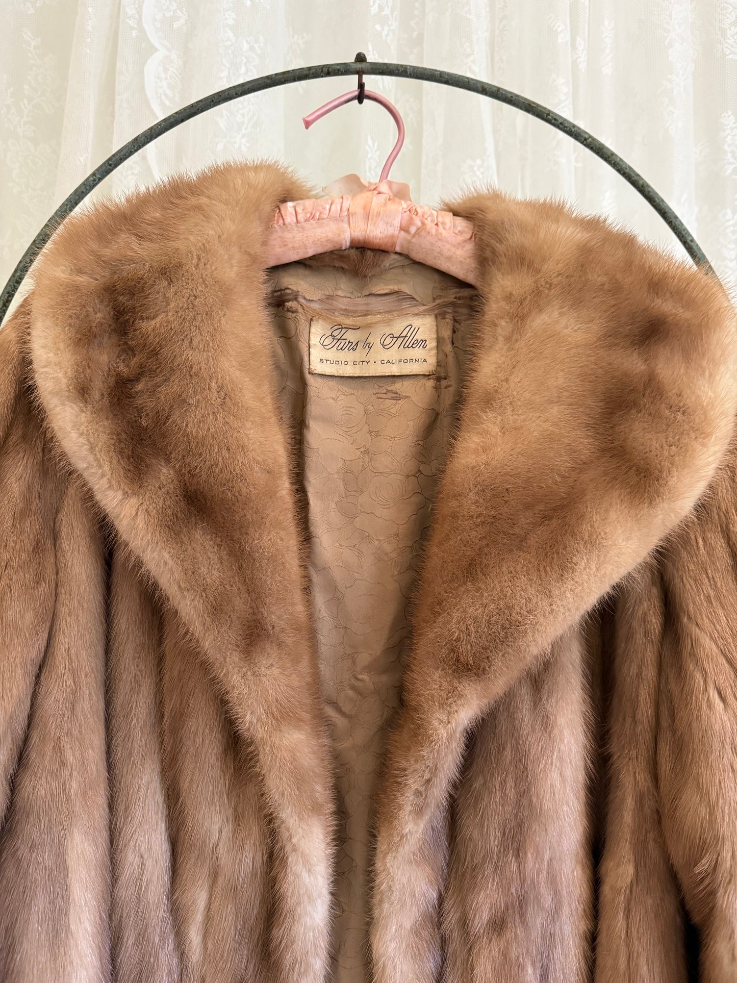 1950s Camel Brown Mink Furs by Allen Studio City