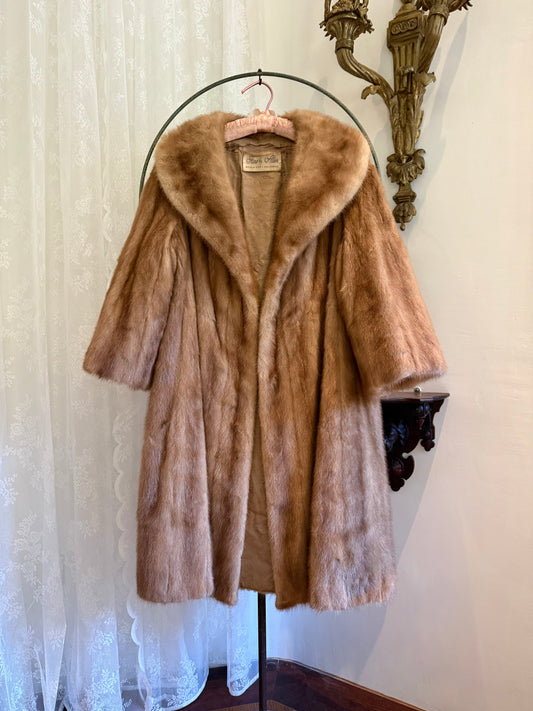 1950s Camel Brown Mink Furs by Allen Studio City