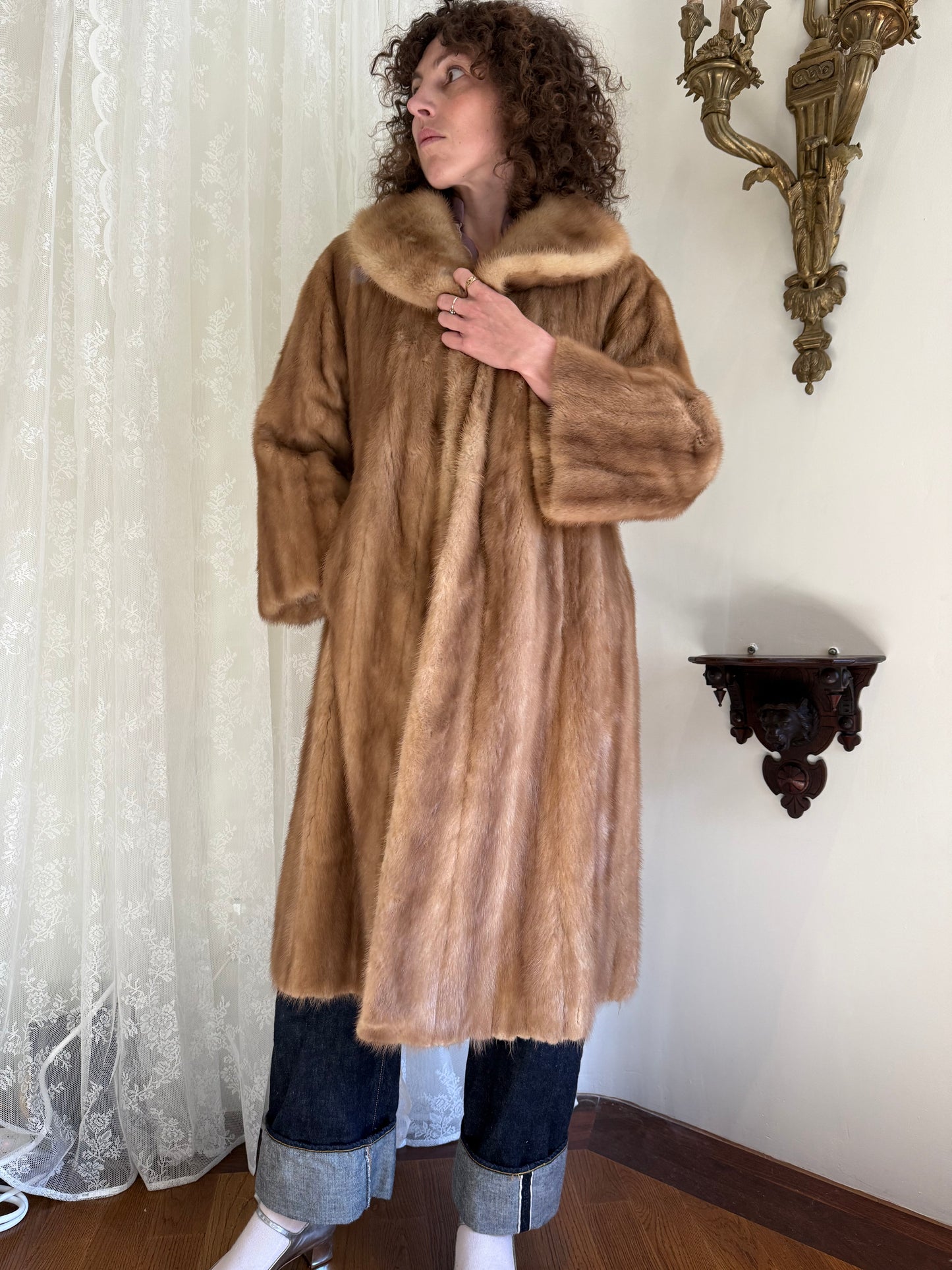 1950s Camel Brown Mink Furs by Allen Studio City