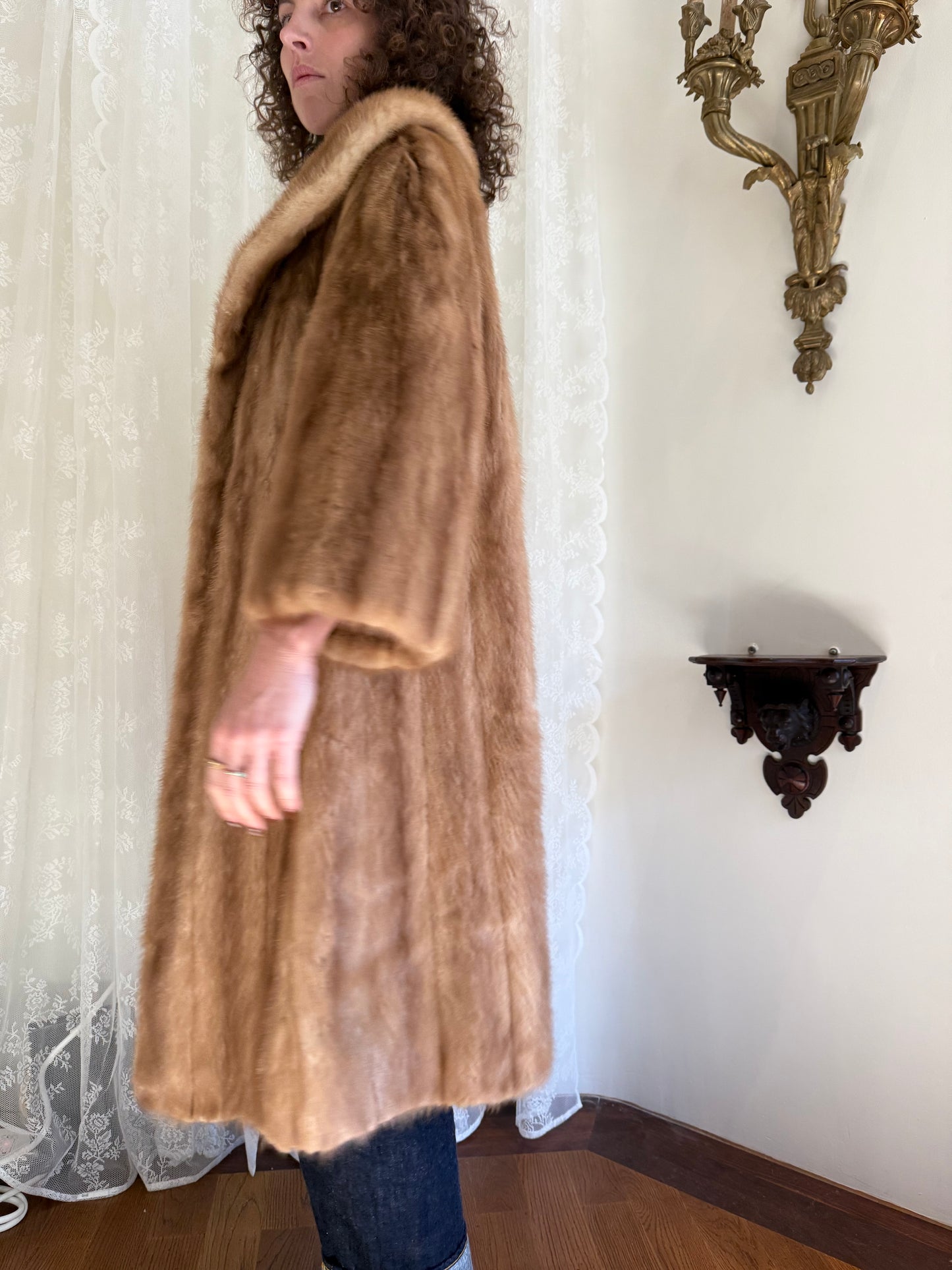1950s Camel Brown Mink Furs by Allen Studio City