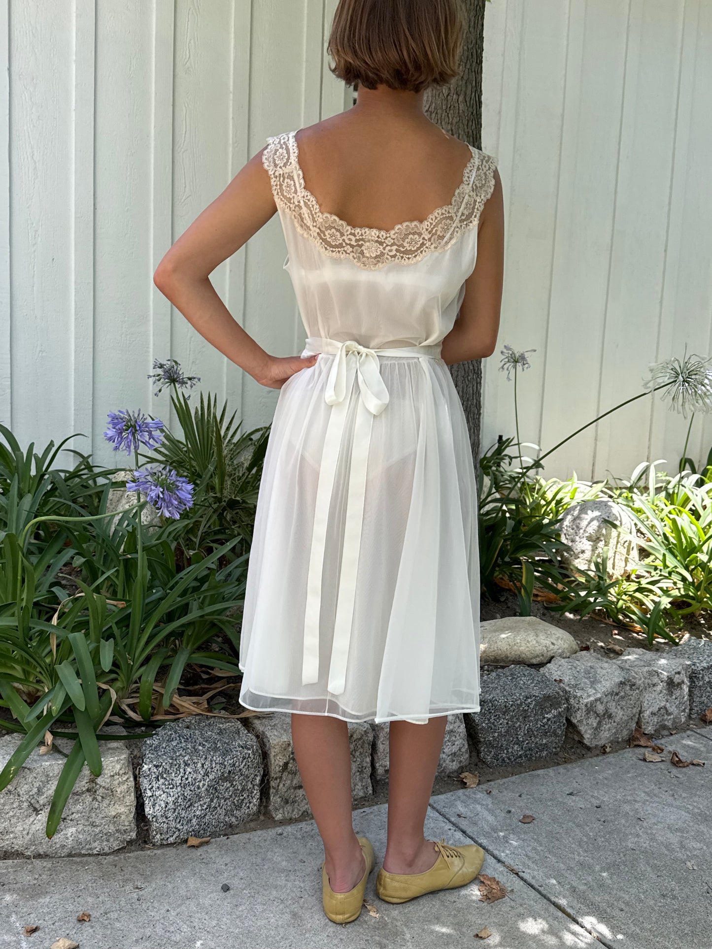 1960s Vanity Fair Tricot Babydoll Slip Dress