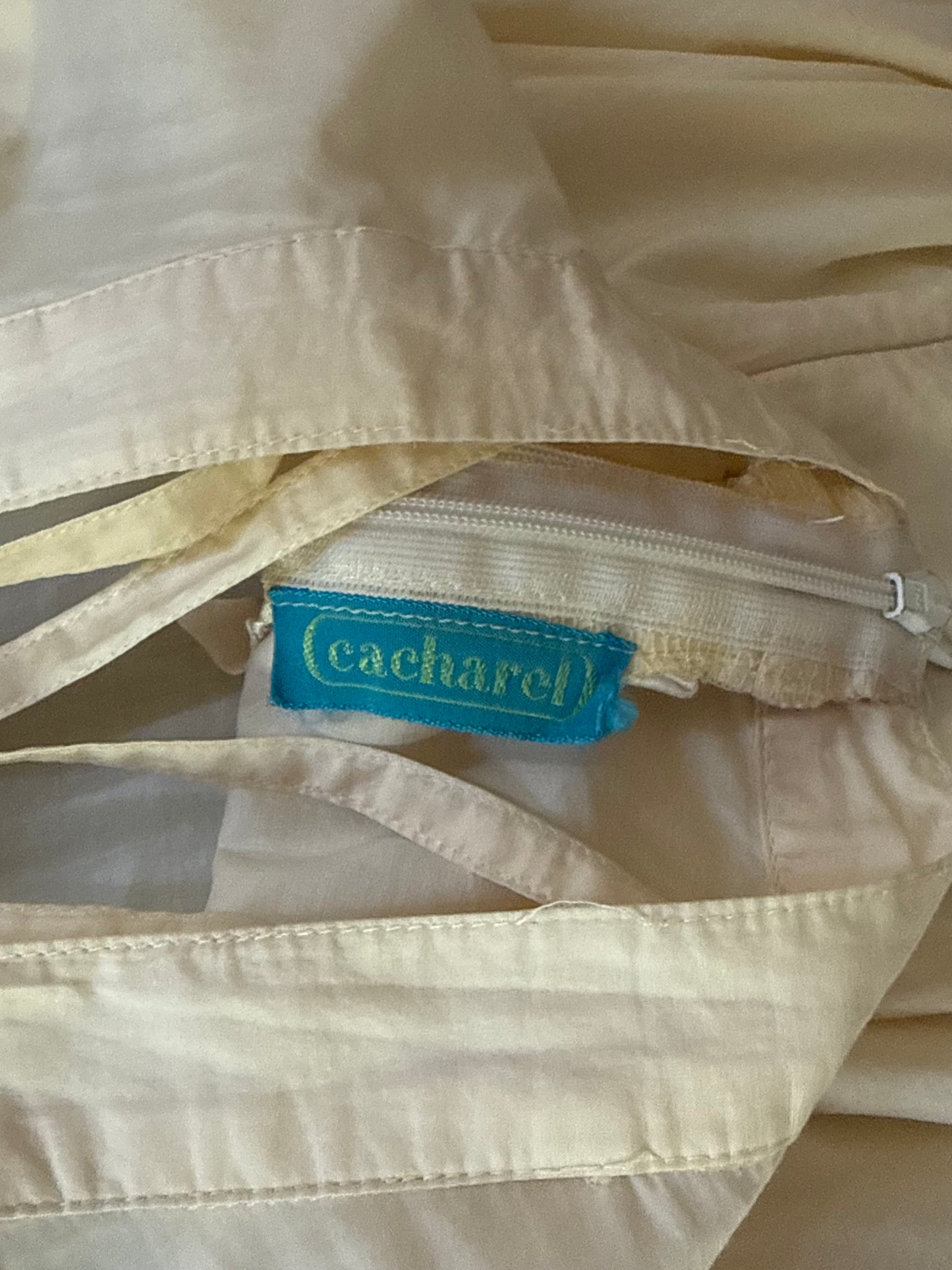 1970s Cacharel Paris Yellow Cotton Sundress