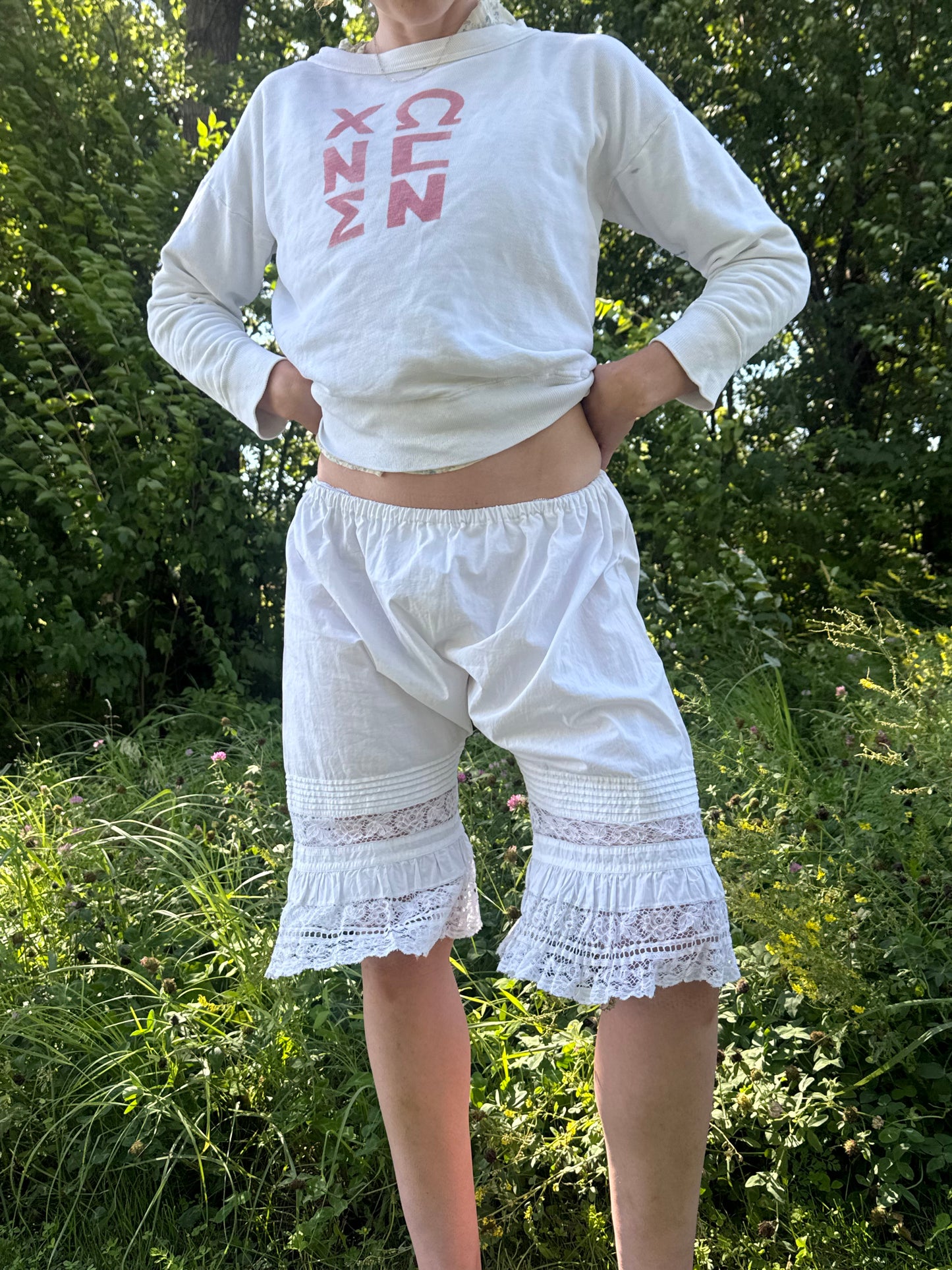 Victorian Cotton Lace Trimmed Bloomers