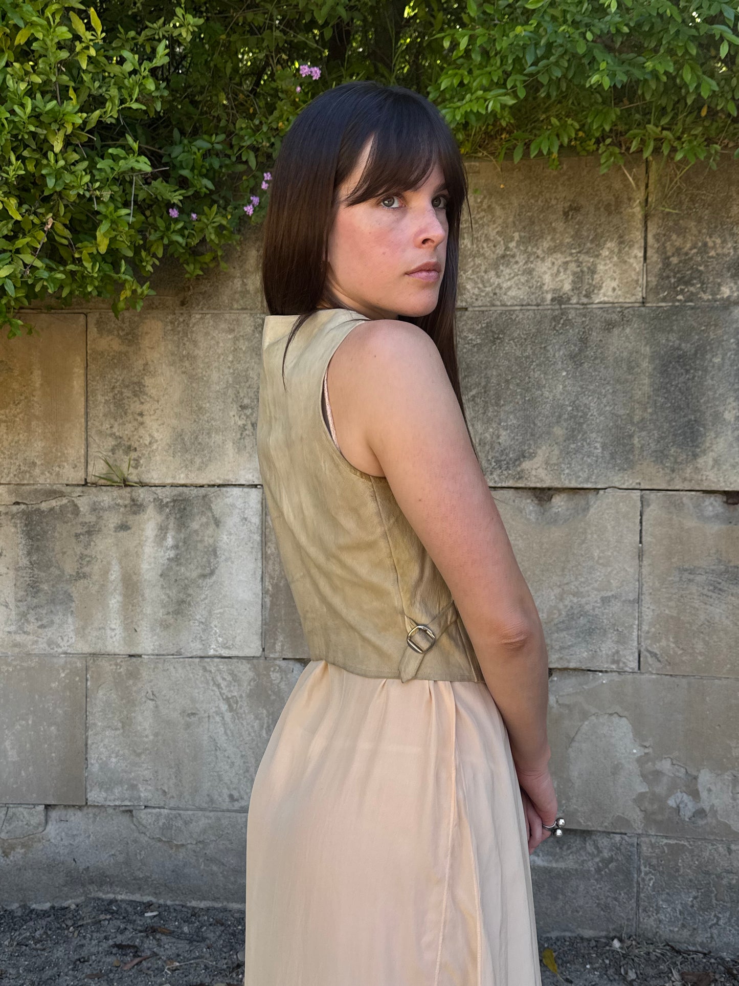 1930s Buckskin Buckle Back Vest