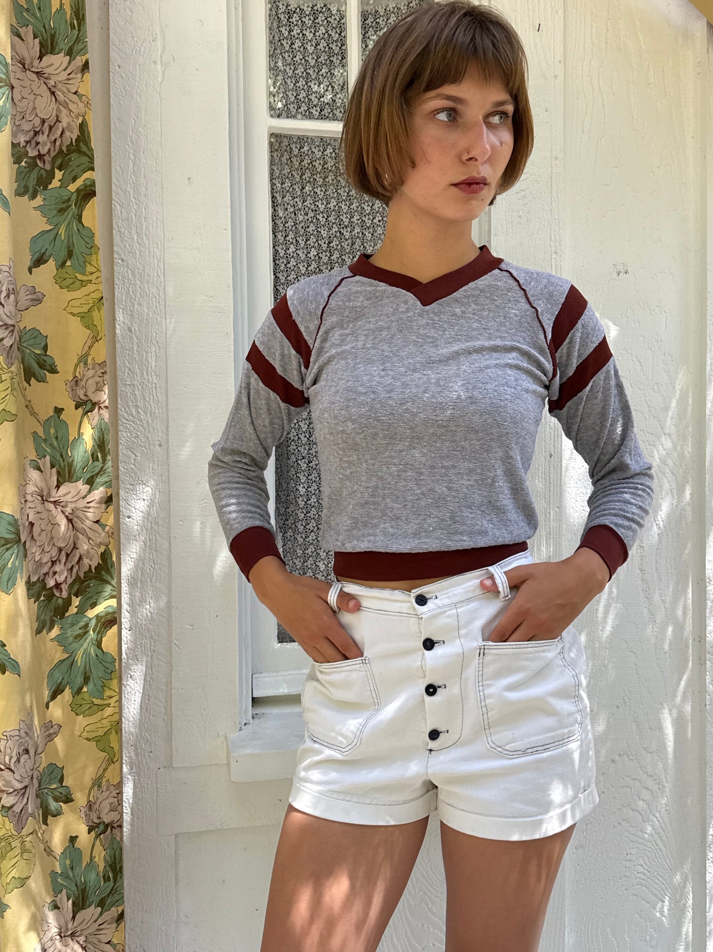 1970s Terry Varsity Pullover
