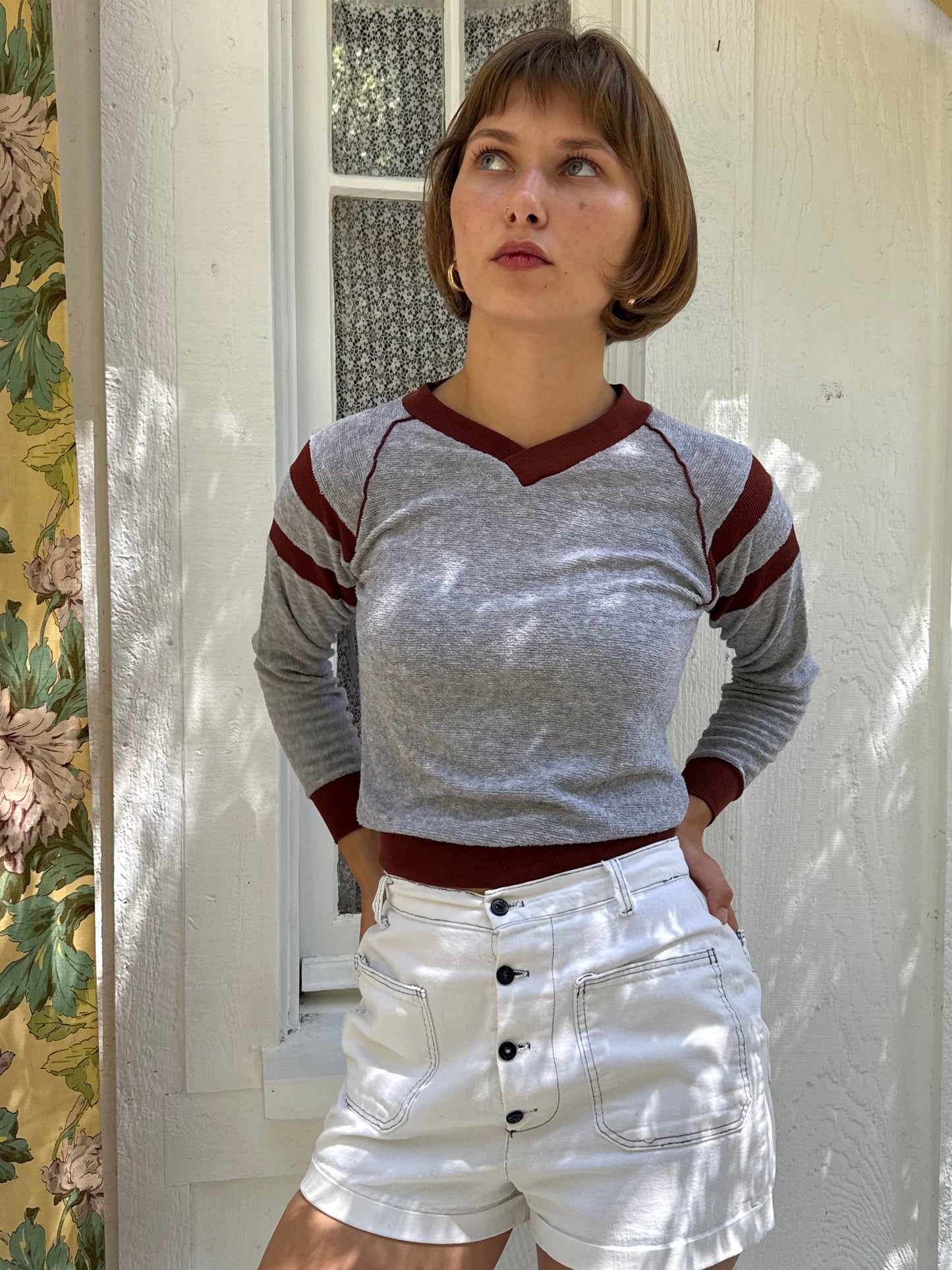 1970s Terry Varsity Pullover