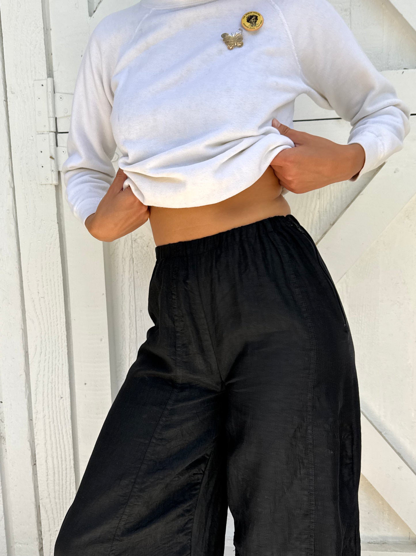 Victorian Black Cotton Ruffled Bloomers