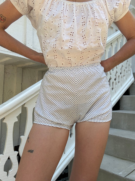 1960s Blue Polka Dot Cotton Bloomers