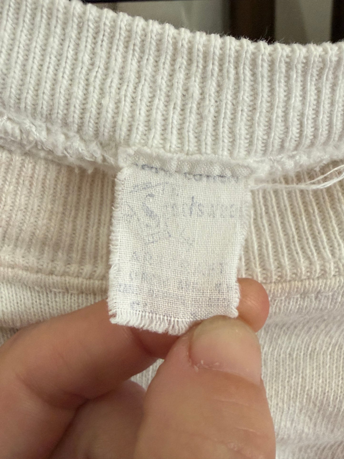 1960s Distressed White Sweatshirt