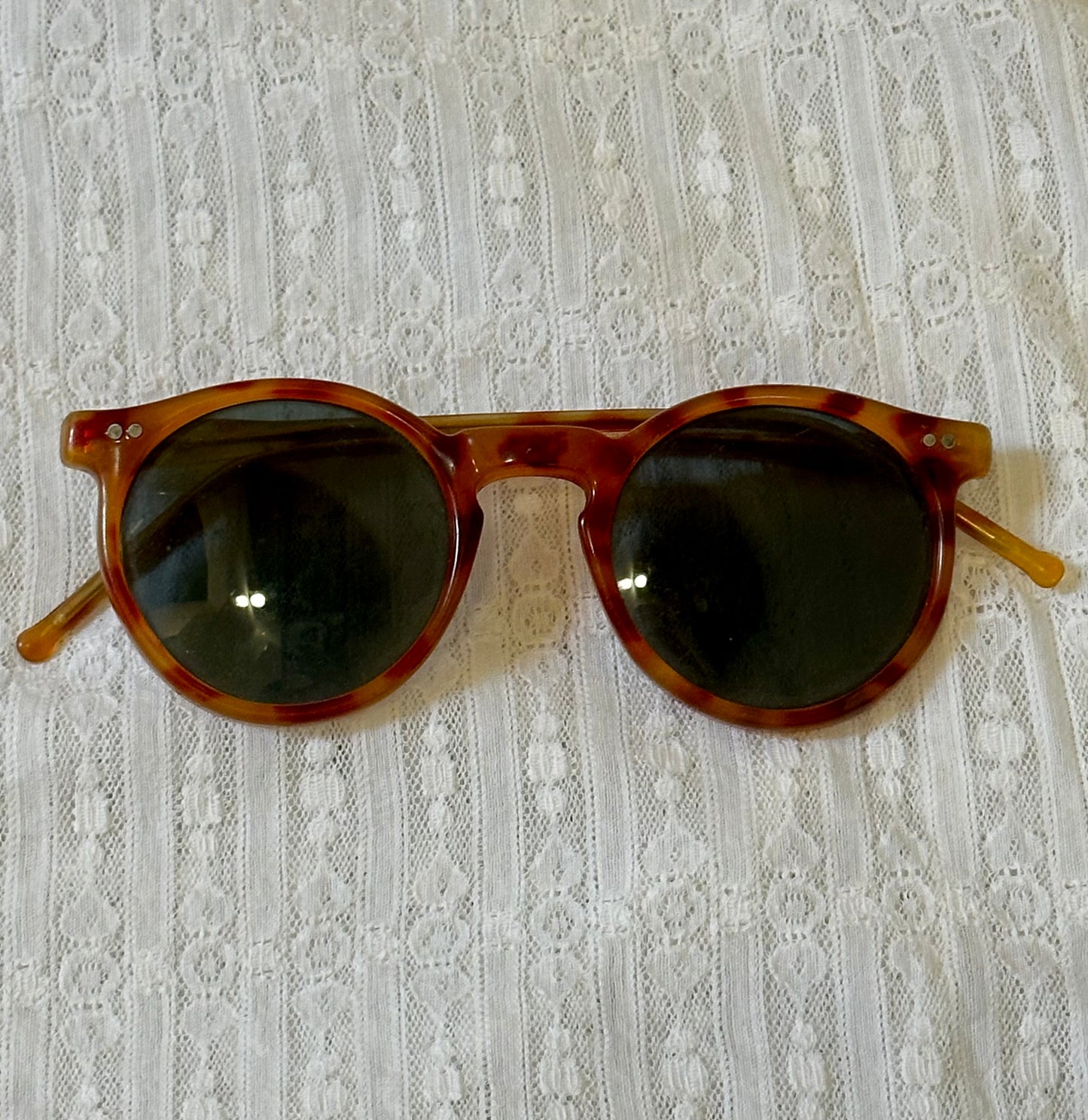 1960s Round Tortoise Shell Sunglasses