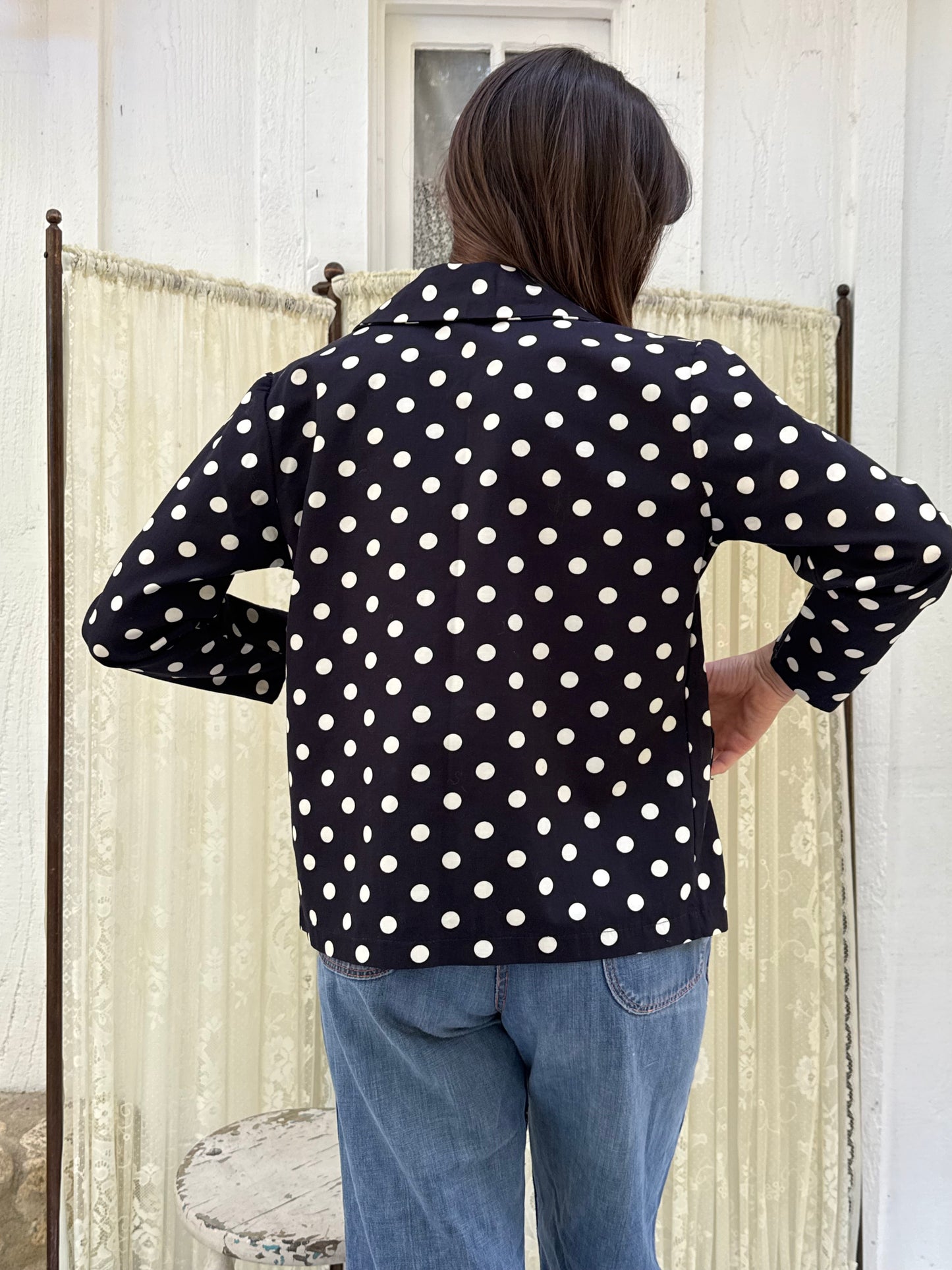 1970s Polka Dot Cotton Jacket