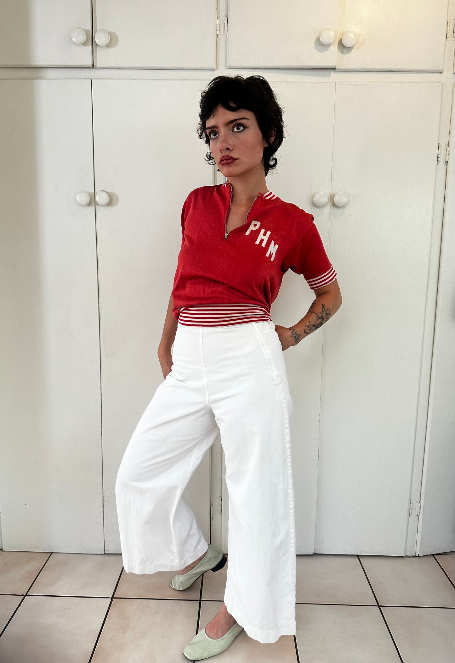 1950s Hull Dobbs Ford Quarter Zip Jersey