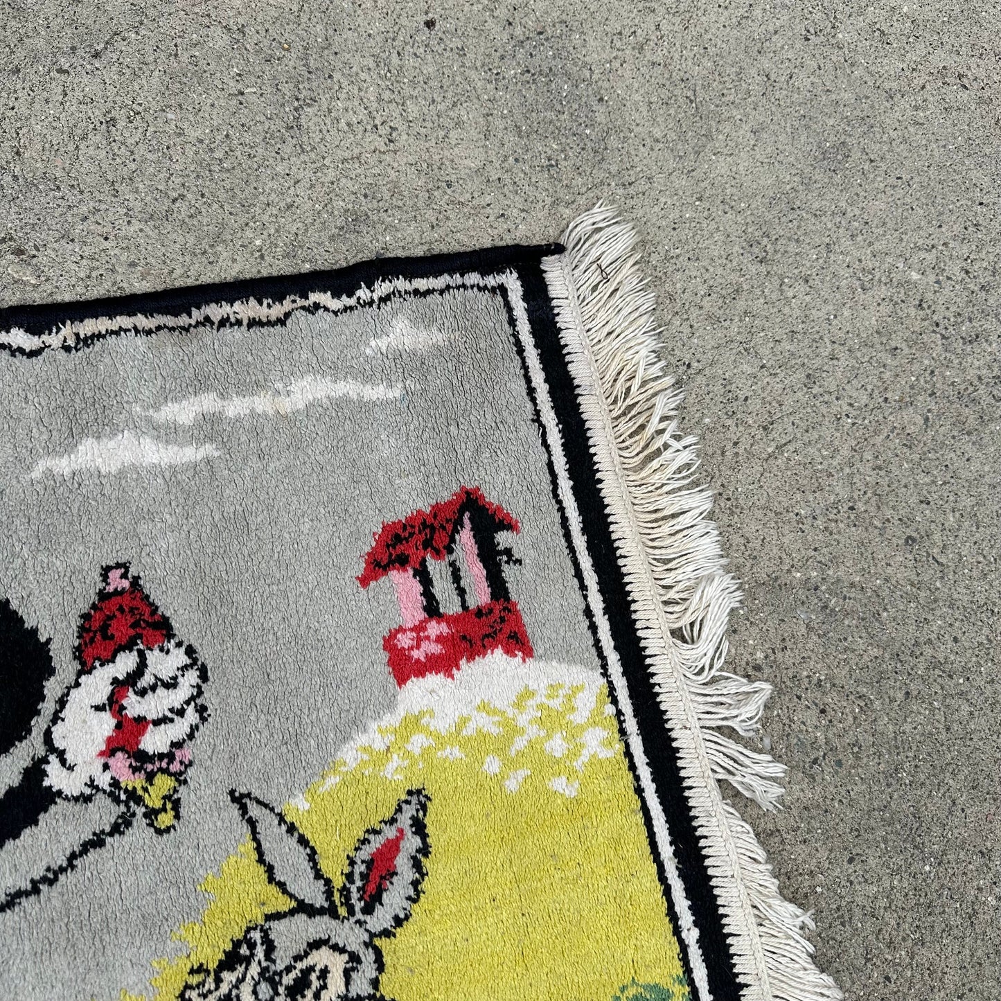 1960s Disney Mickey Mouse with Rocket and Thumper Rug