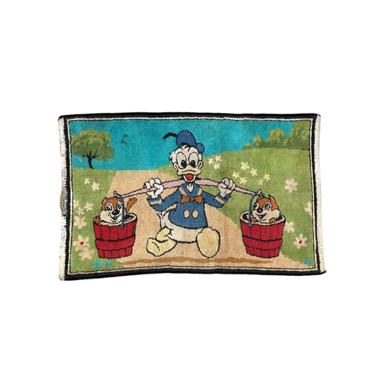 1960s Disney Donald Duck and Chipmunks Rug