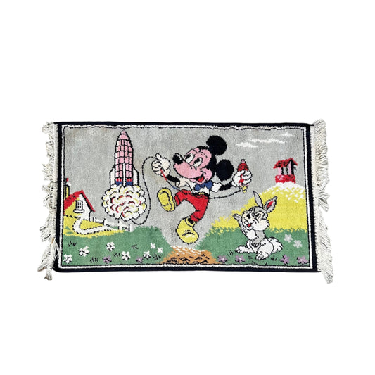 1960s Disney Mickey Mouse with Rocket and Thumper Rug