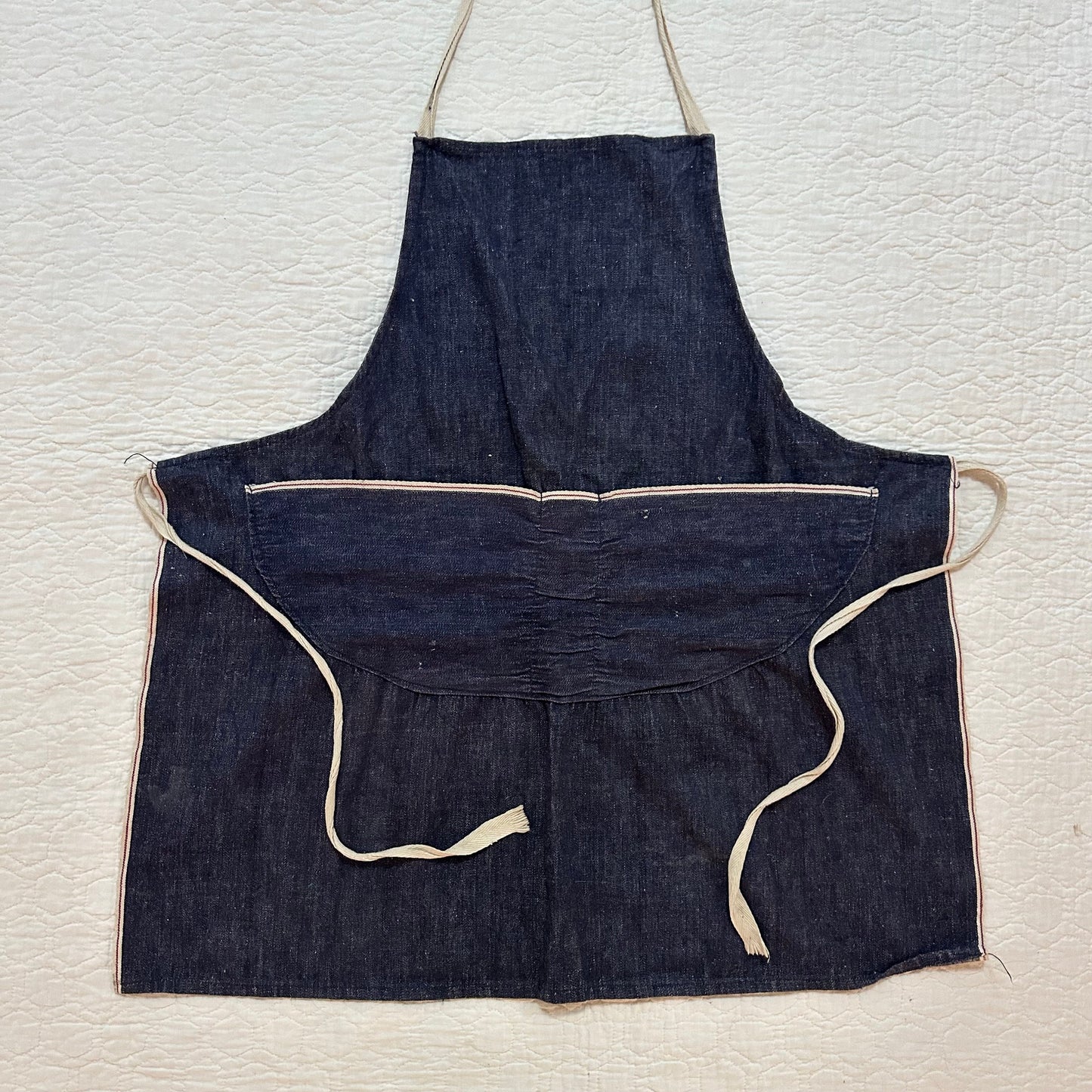 50s Denim Selvedge Apron with Two Big Pockets