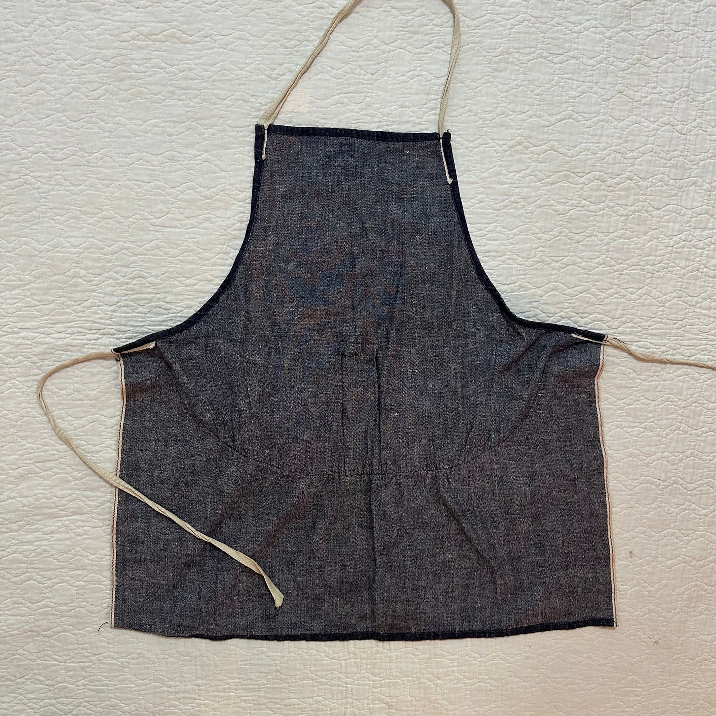 50s Denim Selvedge Apron with Two Big Pockets