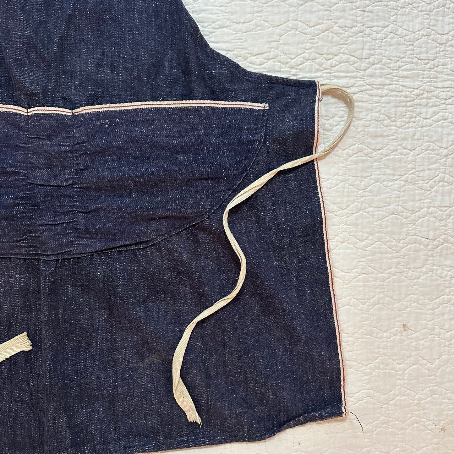 50s Denim Selvedge Apron with Two Big Pockets