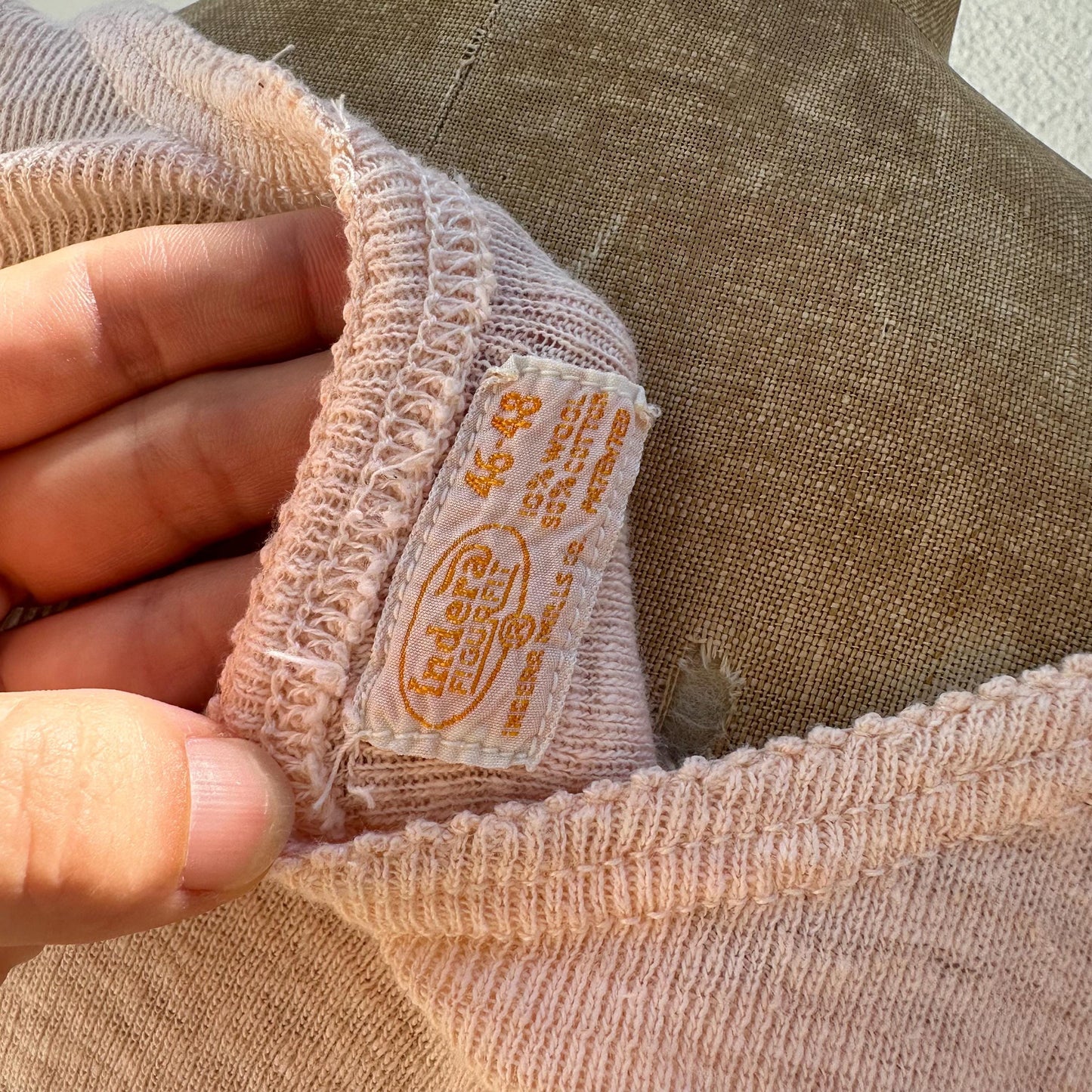 1940s Pink Knit Tank Dress by Indera Figurfit