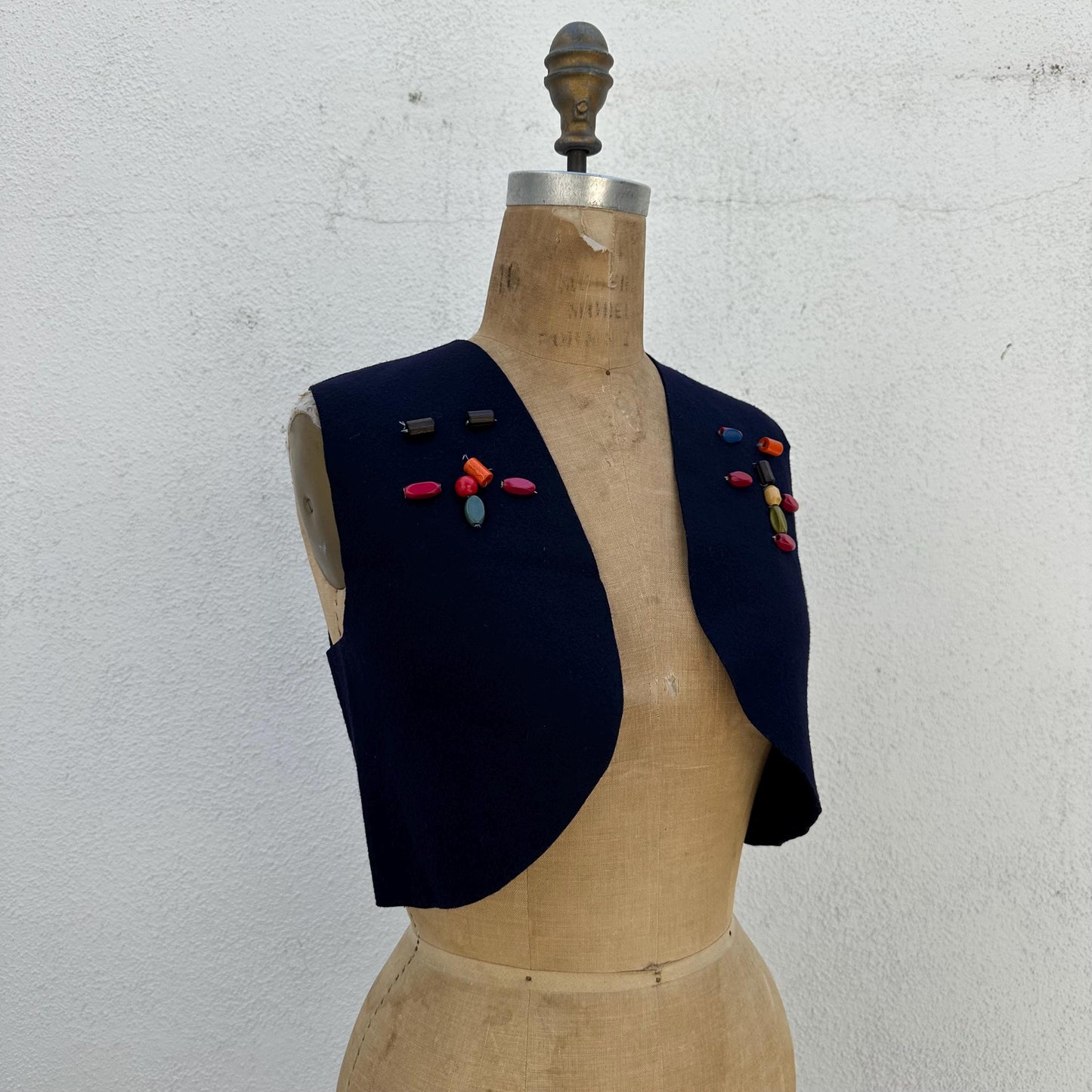 1960s Campfire Girl Folk Vest with Beads