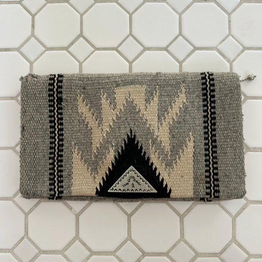 1940s Original Ganscraft Chimayo Clutch in Black Grey Cream
