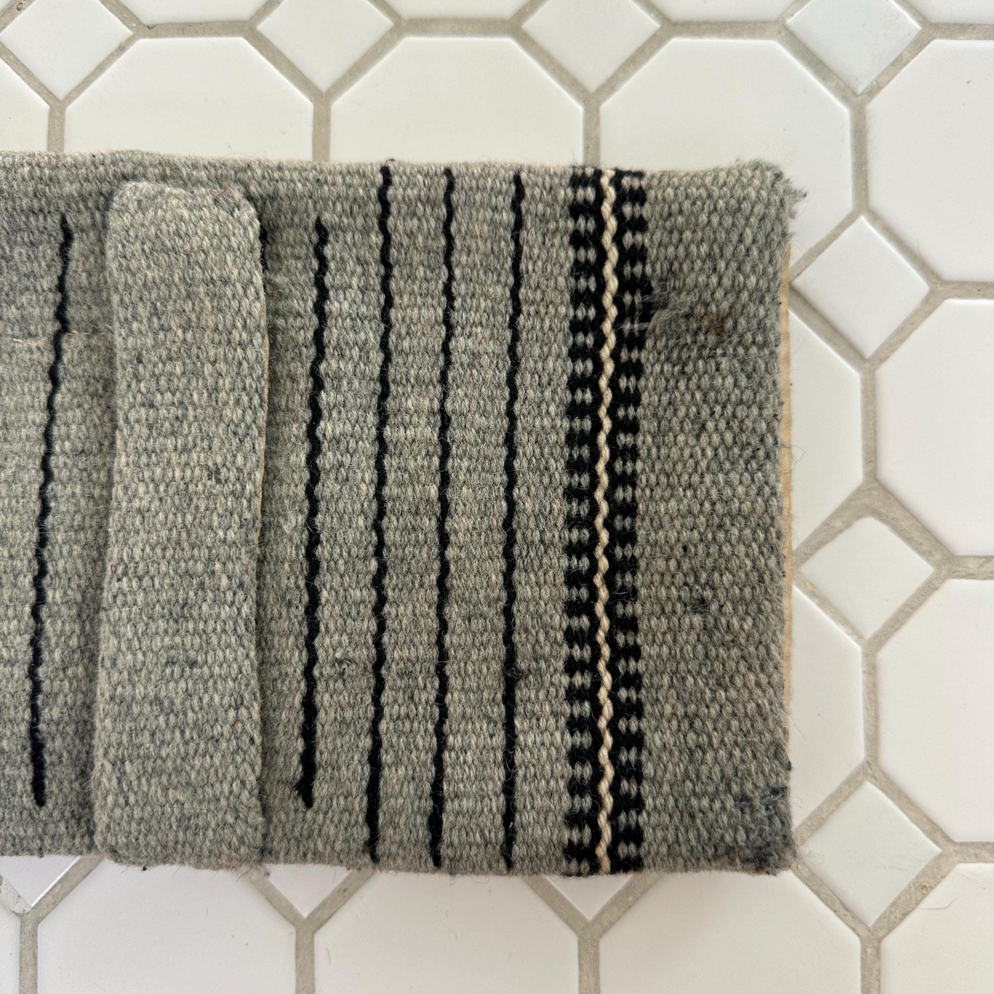 1940s Original Ganscraft Chimayo Clutch in Black Grey Cream