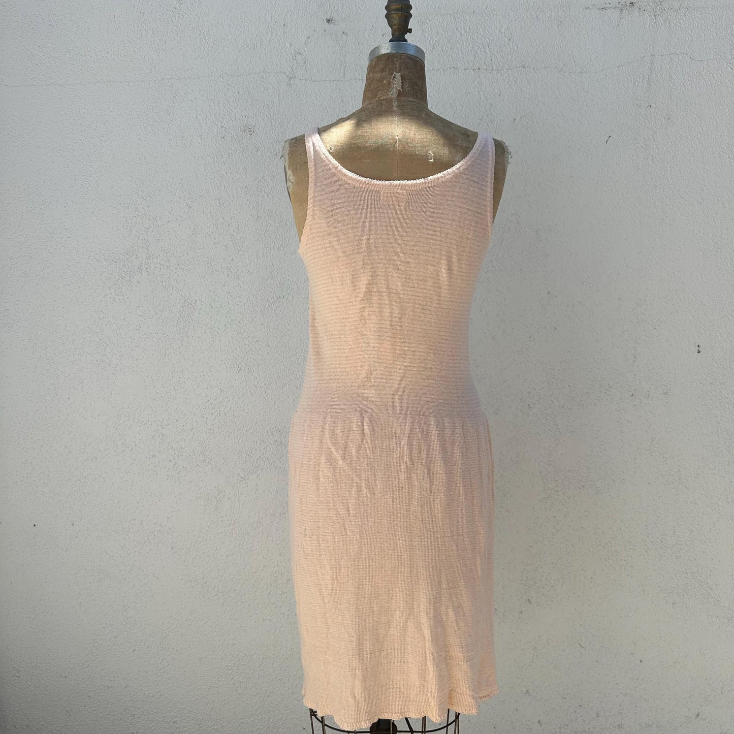 1940s Pink Knit Tank Dress by Indera Figurfit